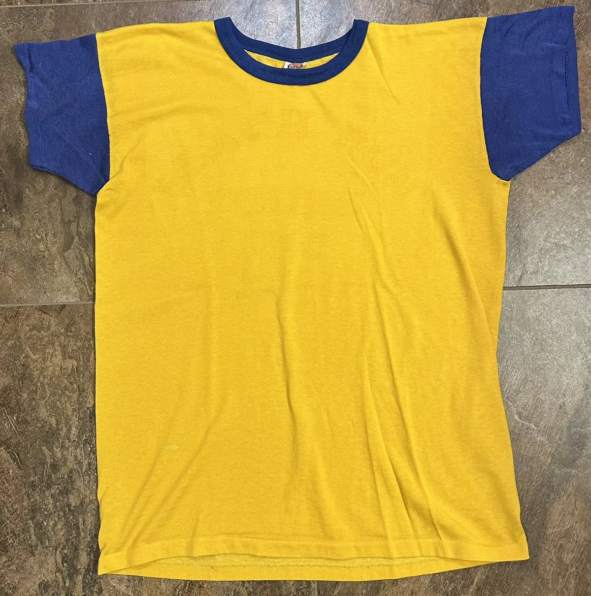 Masons Vintage 1950S Mason Durene Runger T Shirt Usa L in Yellow, Men's (Size Large)