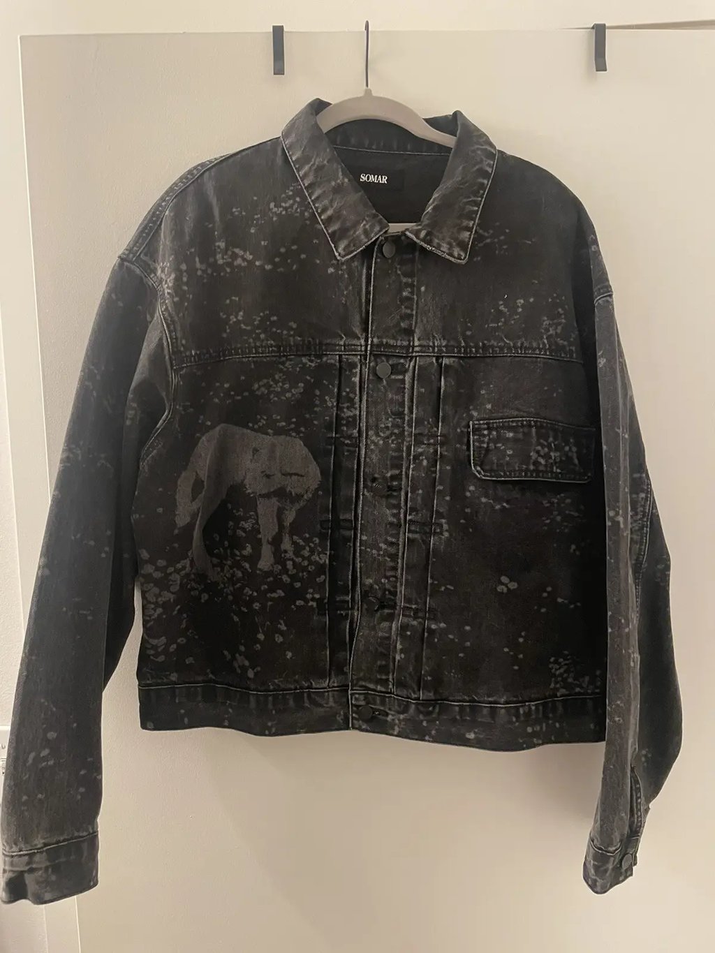Somar Ishmael Lamb Jacket Sz M in Black, Men's