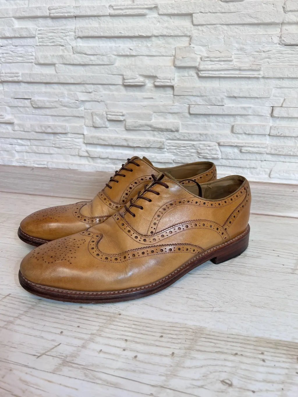 Oliver Sweeney Aldeburgh Leather Brogue Oxford Shoes in Brown, Men's (Size 11)