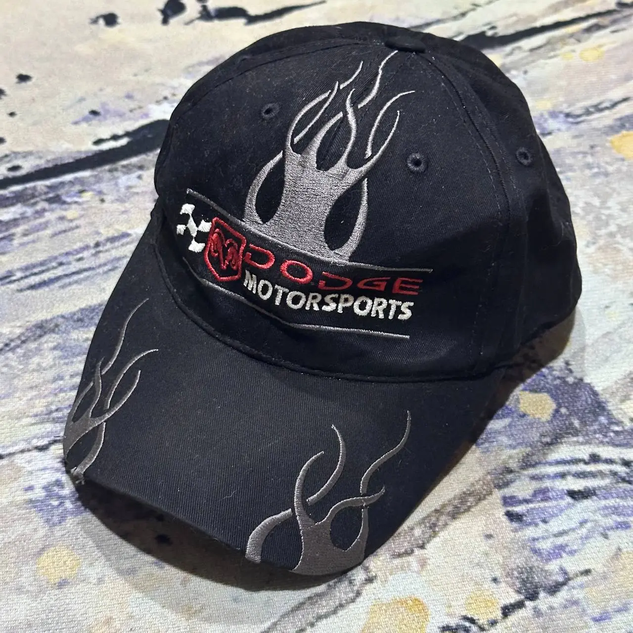 Dodge Motorsports Nascar Flame Embroidered Cap Hat, Men's