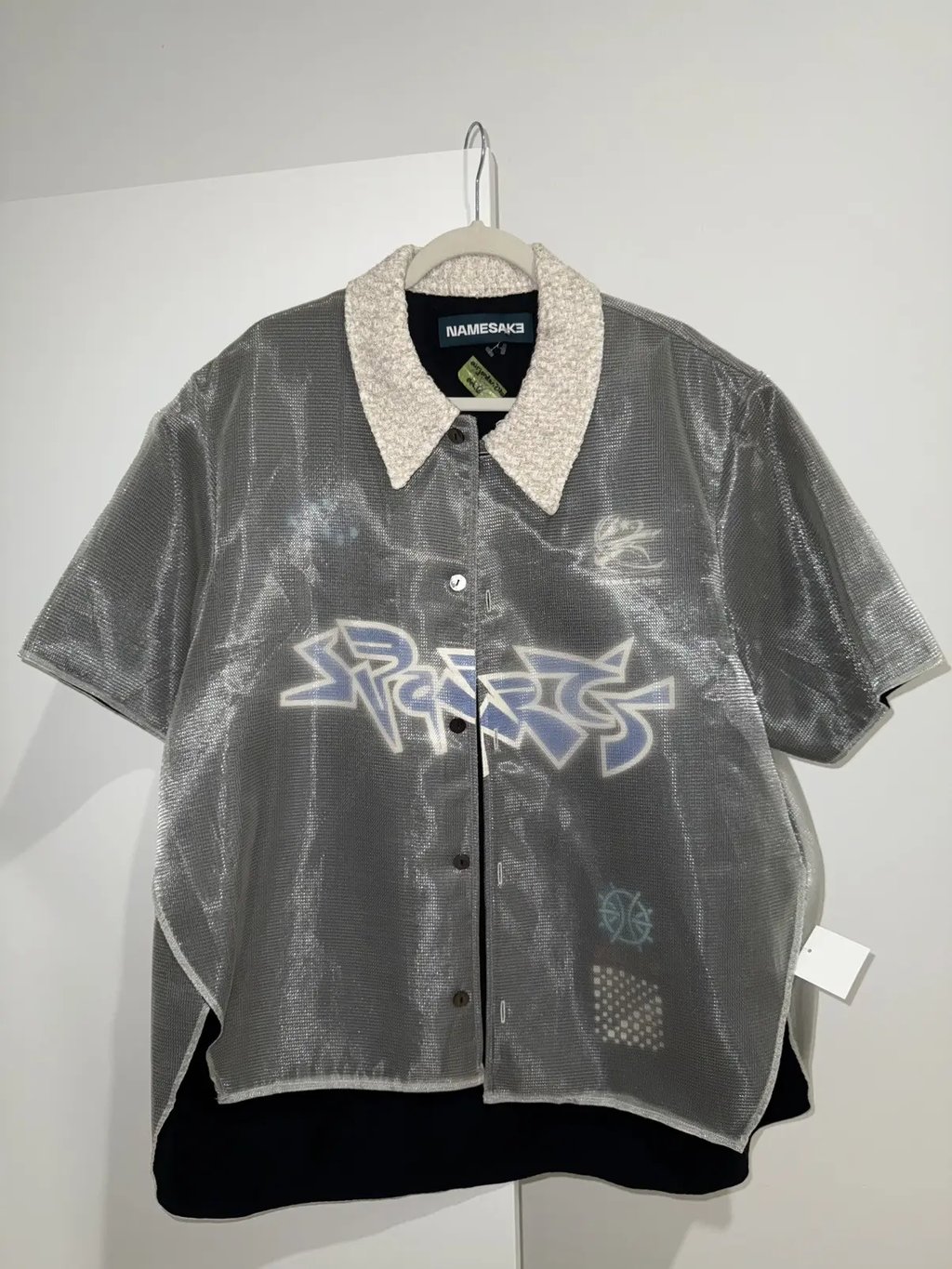 Namesake Euphoric Black Bill Warm Up Layered Shirt Black, Men's