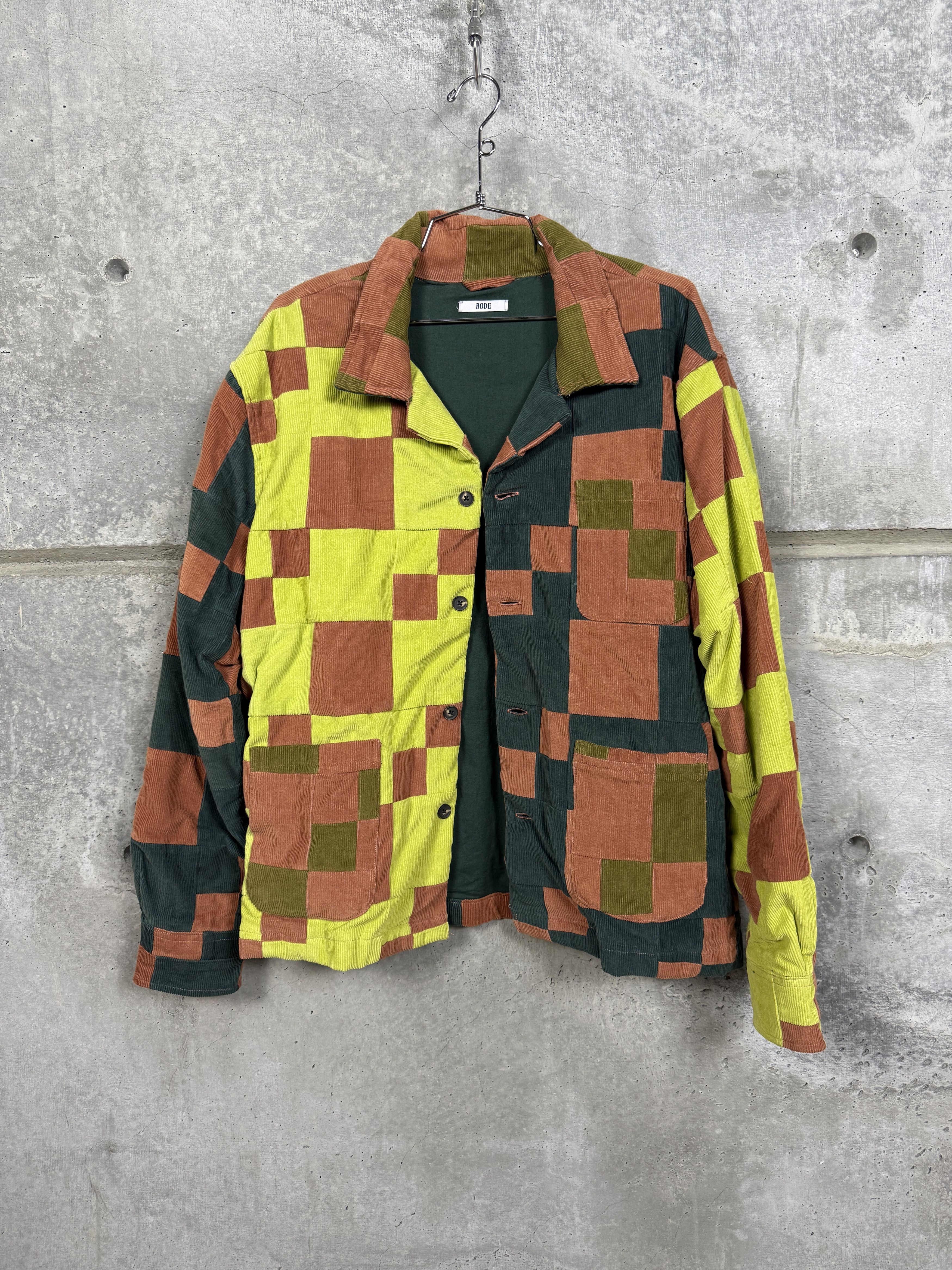 $1600 Bode Corduroy Four Patch Overshirt, Men's (Size Large)