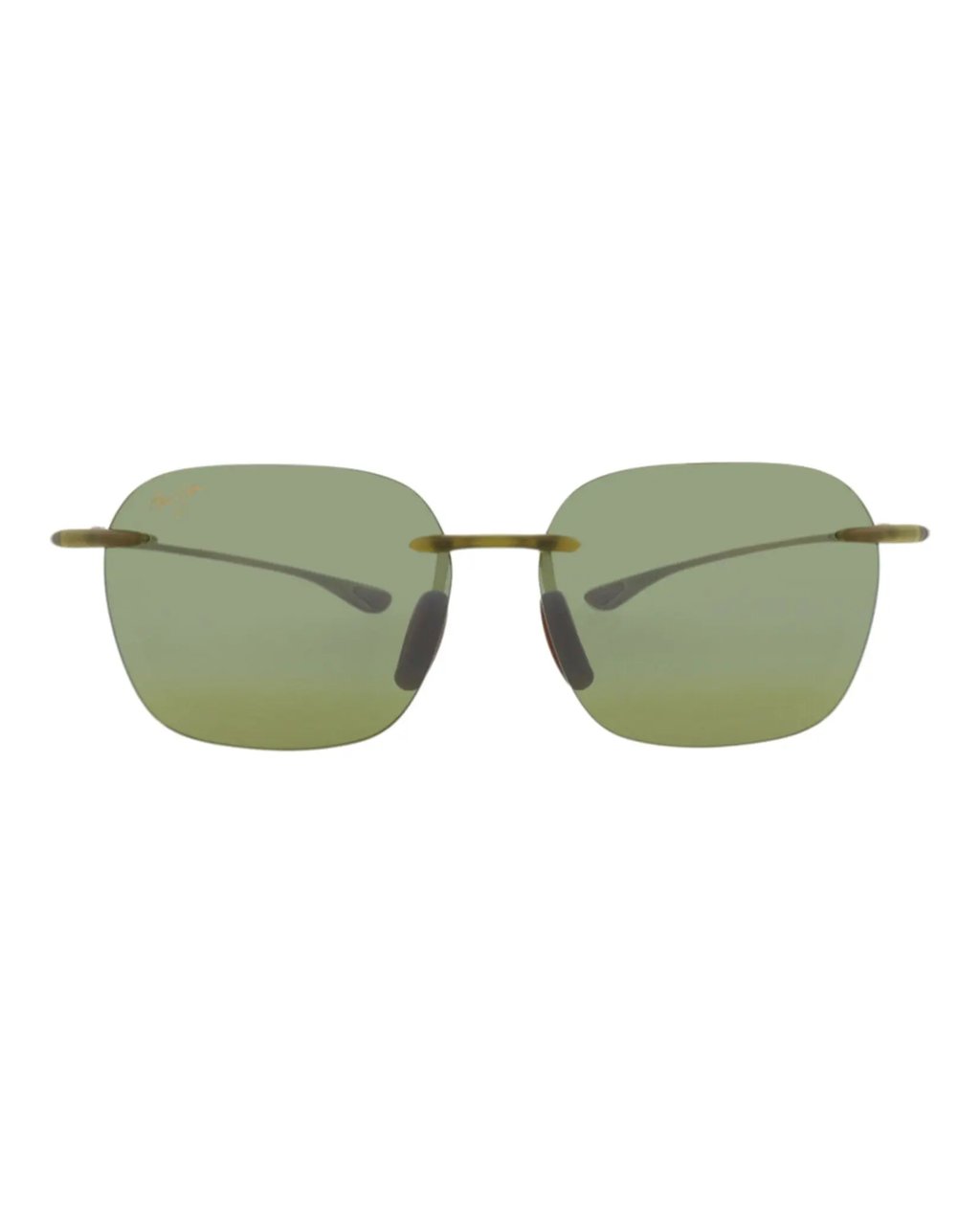 Square-Frame Injection Sunglasses in Green, Men's