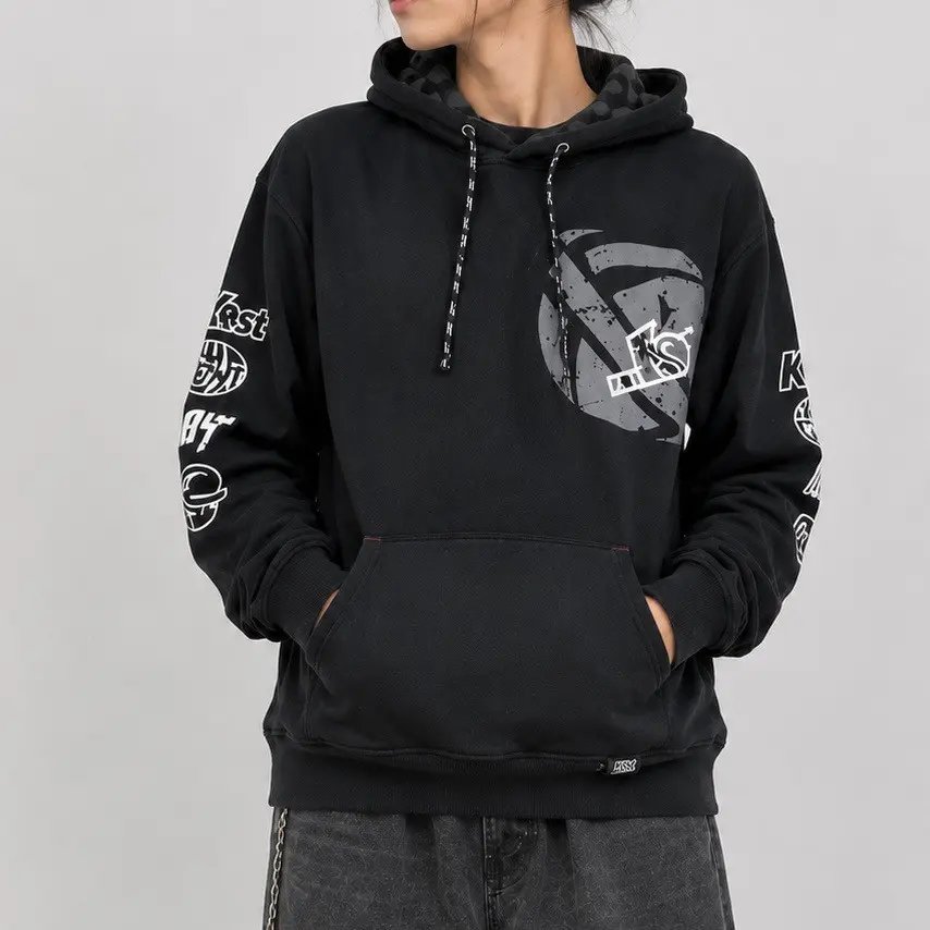 Vintage Lost Enterprises Hoodie Y2K Size Zm in Black, Men's