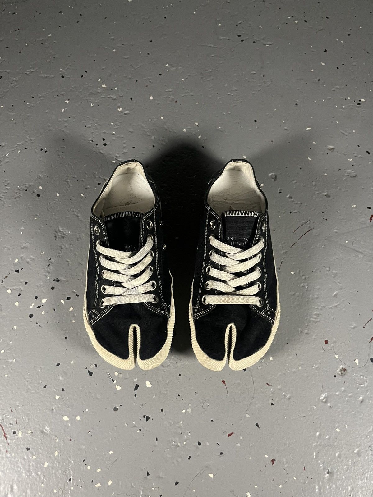 Maison Margiela Tabi Low Top Canvas Sneaker in Black, Men's (Size 6.5)