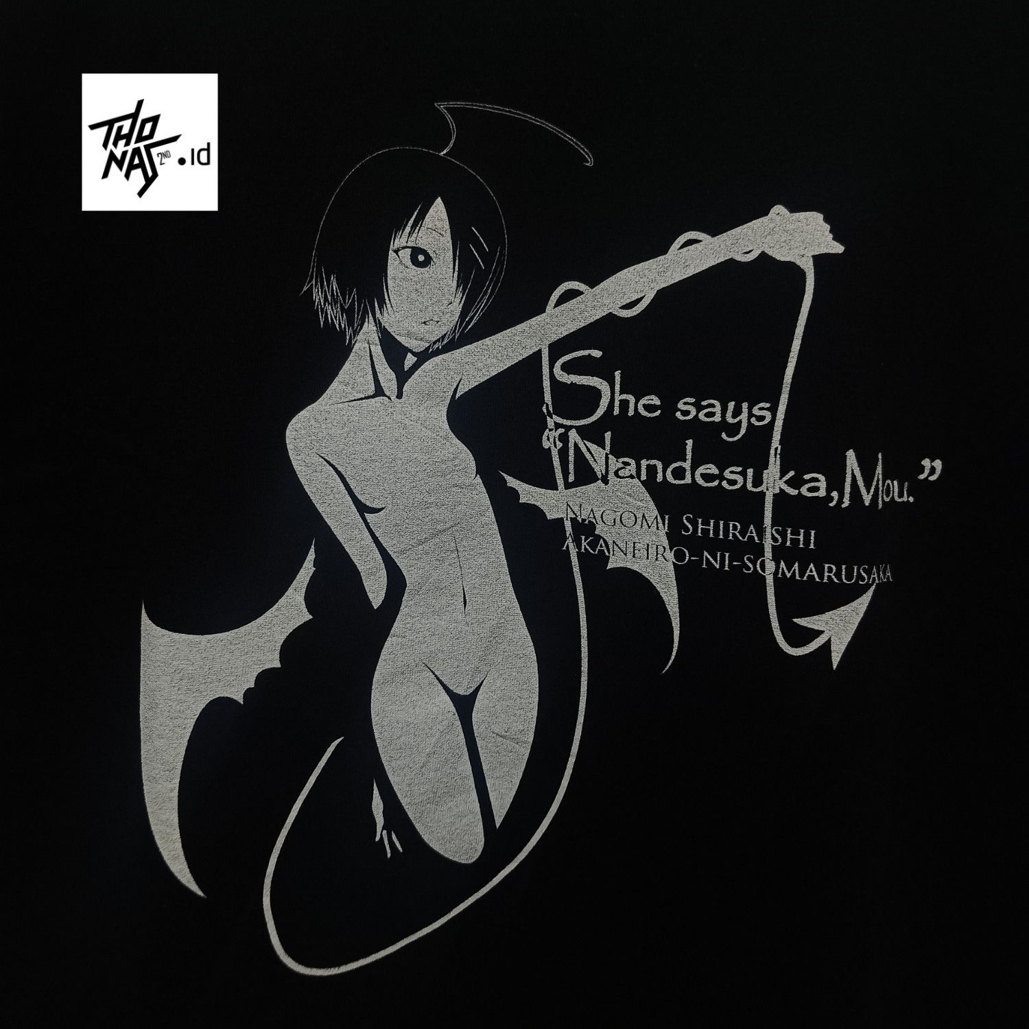 Anime Akaneiro Ni Somarusaka Nagomi Shirashi Promo Tee in Black, Men's (Size Large)
