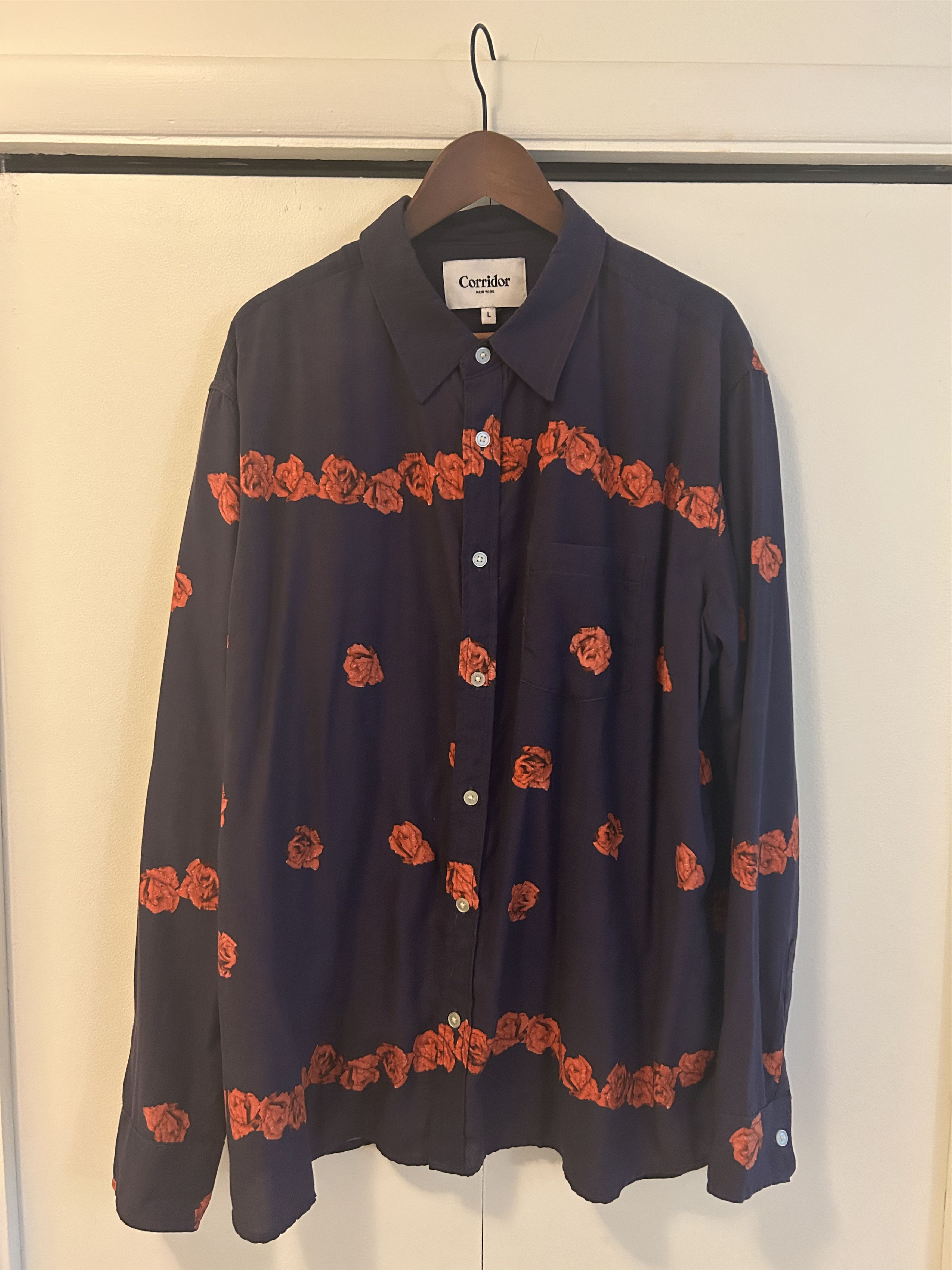 Corridor Rose Long sleeve in Blue, Men's (Size Large)