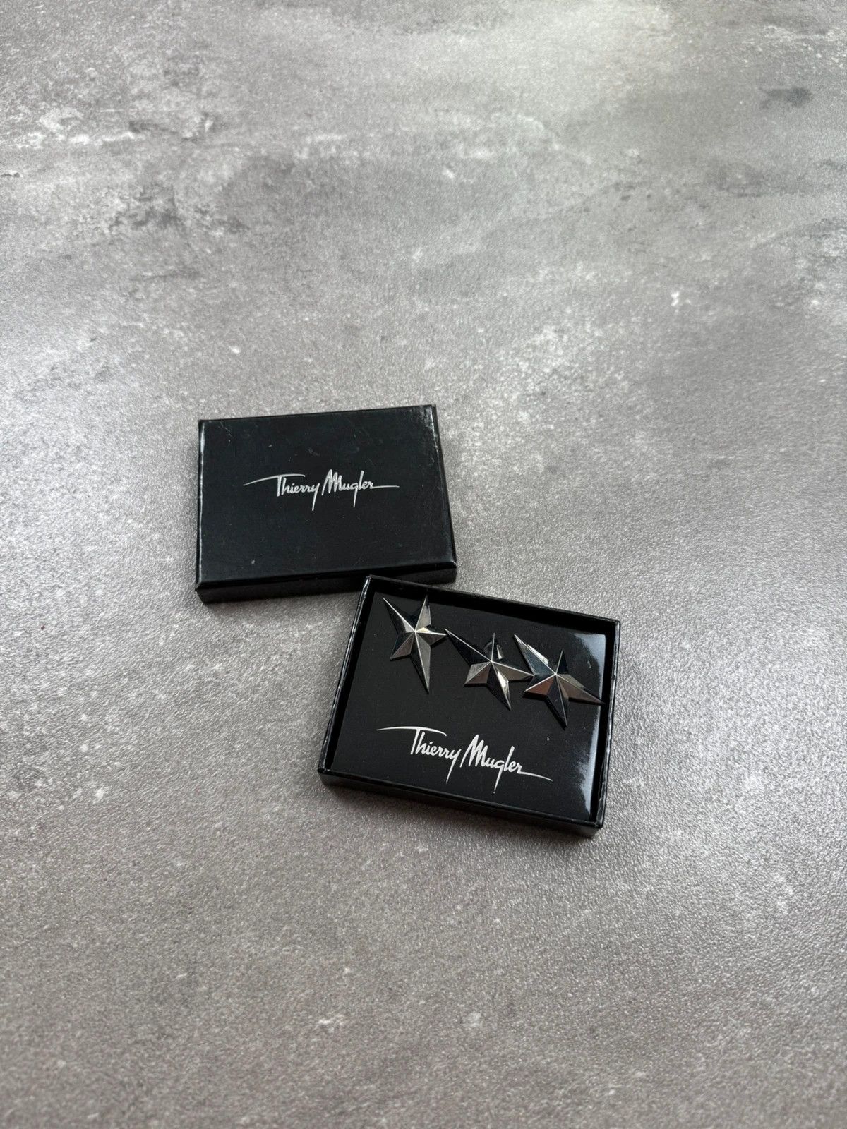 Mugler Cufflinks Star Étoile Vintage Archive Y2K in Black, Men's