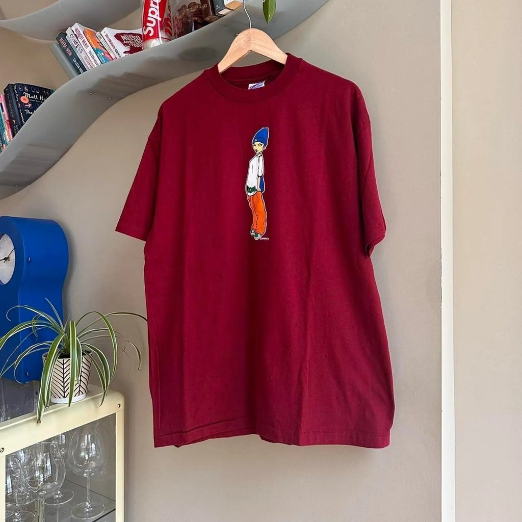 Vintage 1994 Mofobia Skateboard Promo Shirt in Red, Men's (Size Xl)