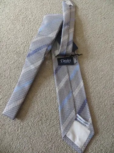 Grenadine Striped Silk Tie, Men's