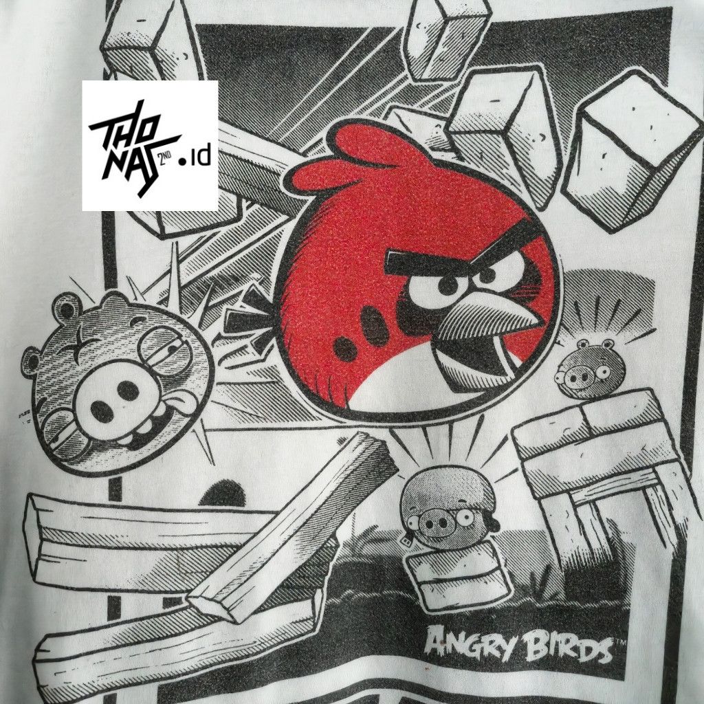 Cartoon Network Angry Birds I'm To Epic To Fail T-Shirt M Fit L in White, Men's (Size Large)