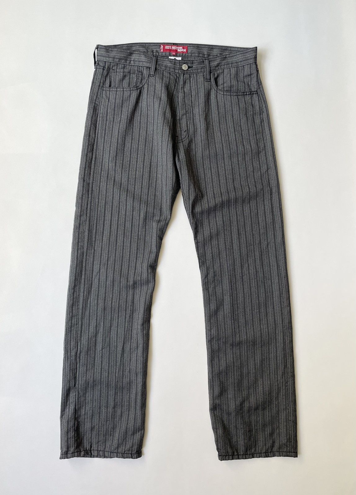 Comme Des Garcons A/w 05 Striped Wool Trousers in Black, Men's (Size 34)