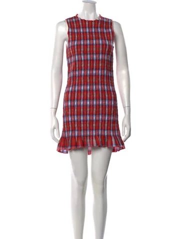Apres Studio Plaid Print Mini Dress