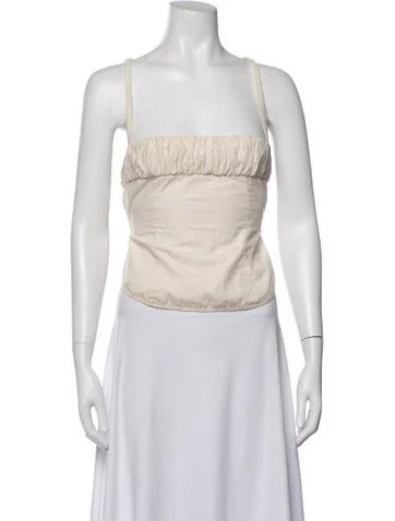 TAE PARK Square Neckline Sleeveless Top