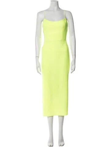 Alex Perry Square Neckline Midi Length Dress