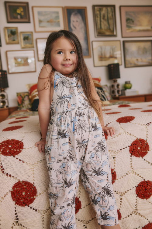 Jamie Tropicana Cotton Overalls Natural