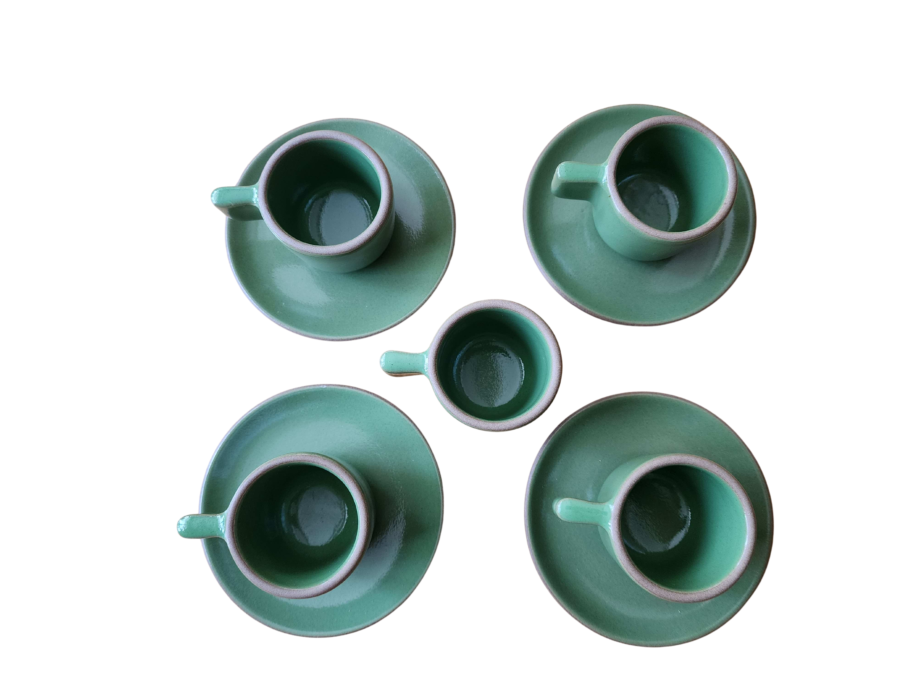 Set of 5: Espresso Set in Green