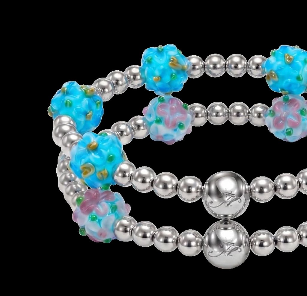 Green Astra | .925 Sterling Silver | Solar Glass Bracelet