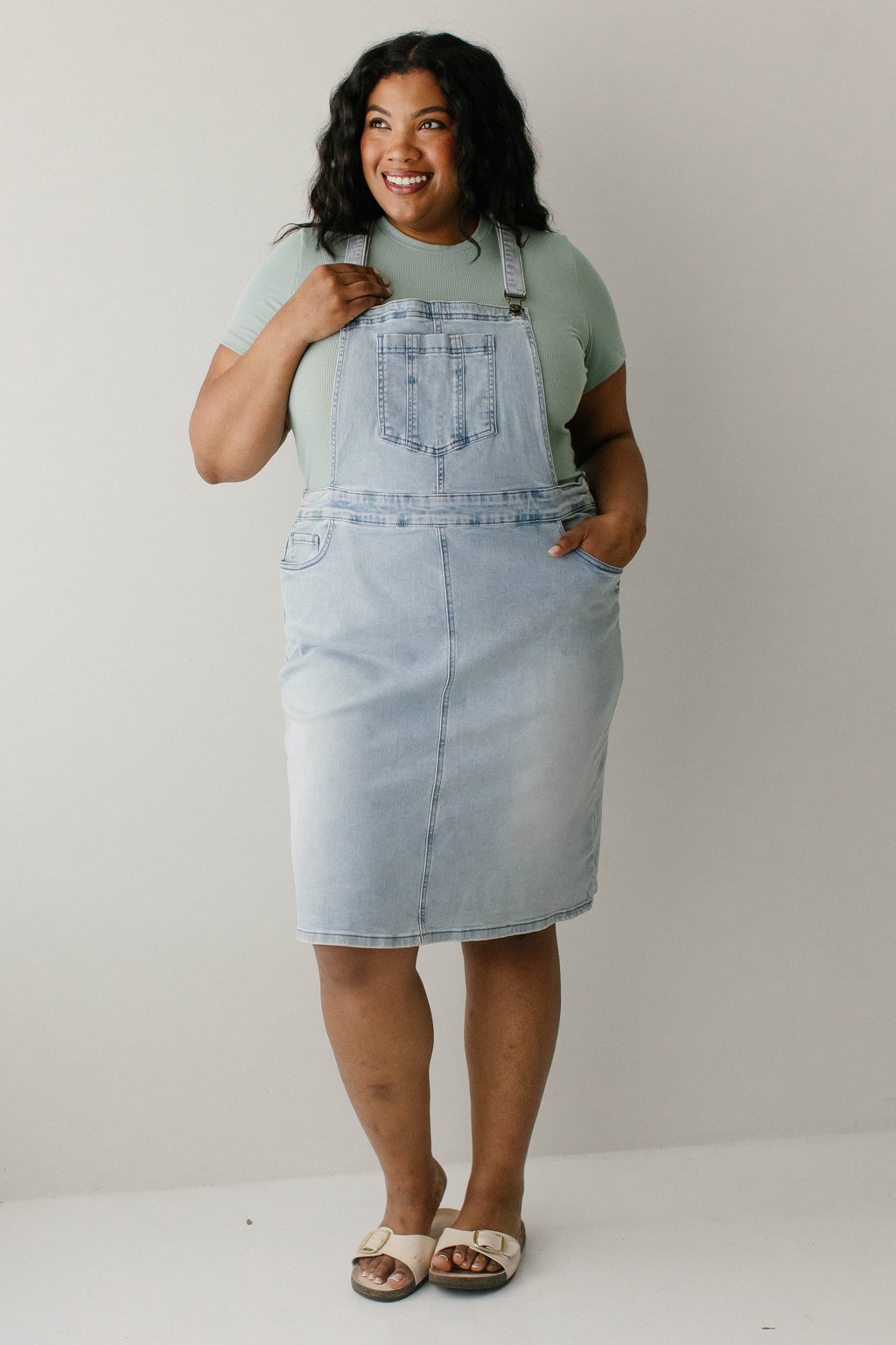 Emerson Denim Skirt Overalls 