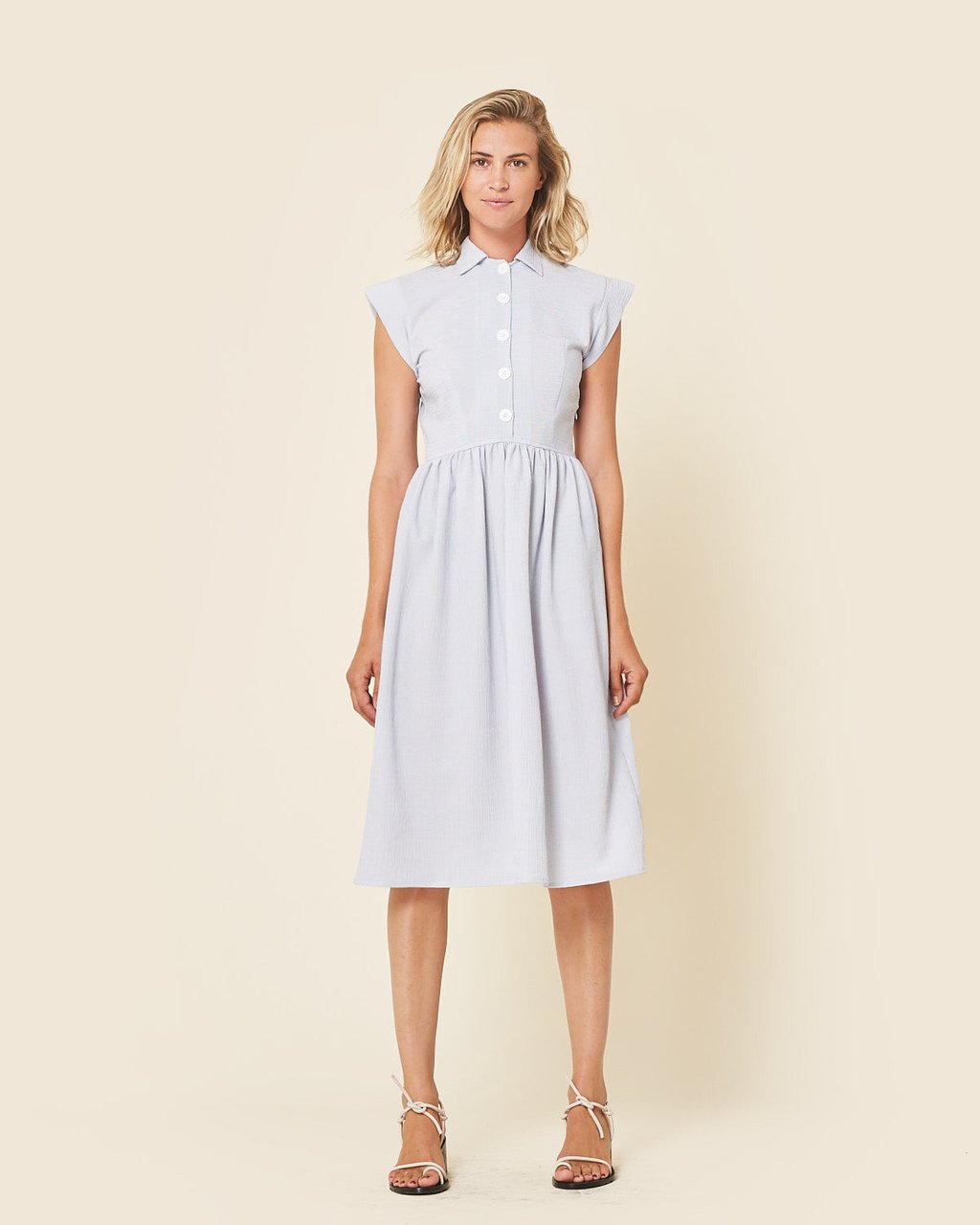 The Piper Dress | Light Blue Checker