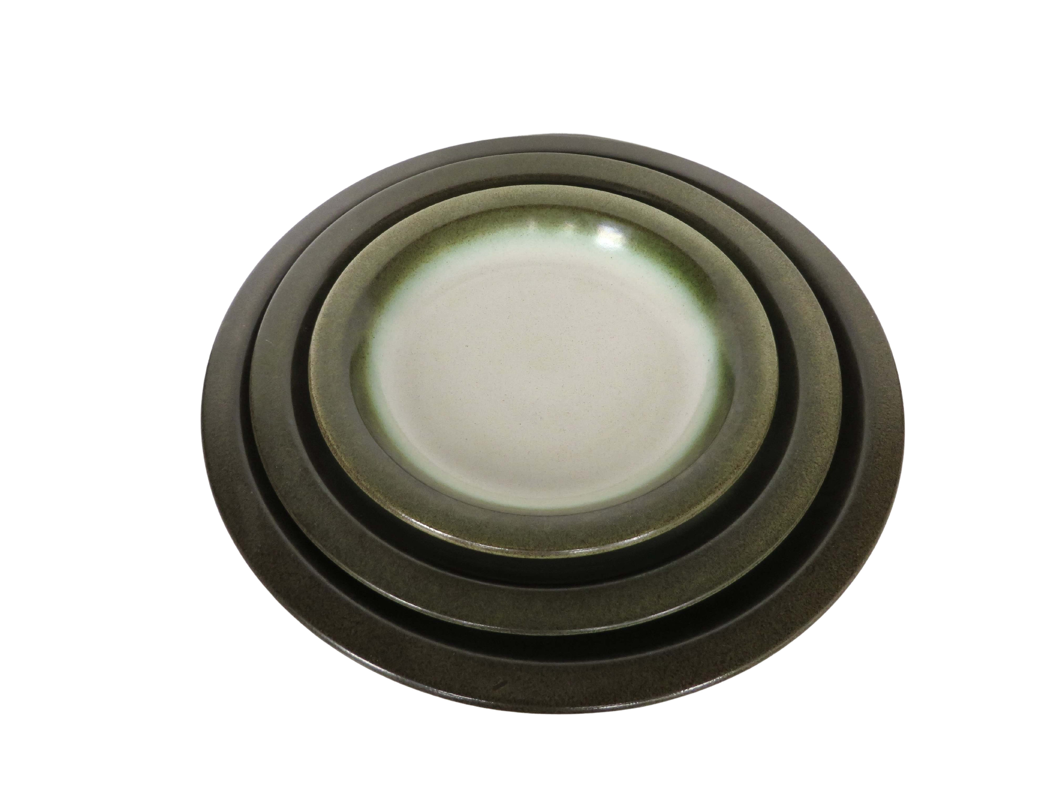 Set of 3 Sea and Sand Rim Line Plates