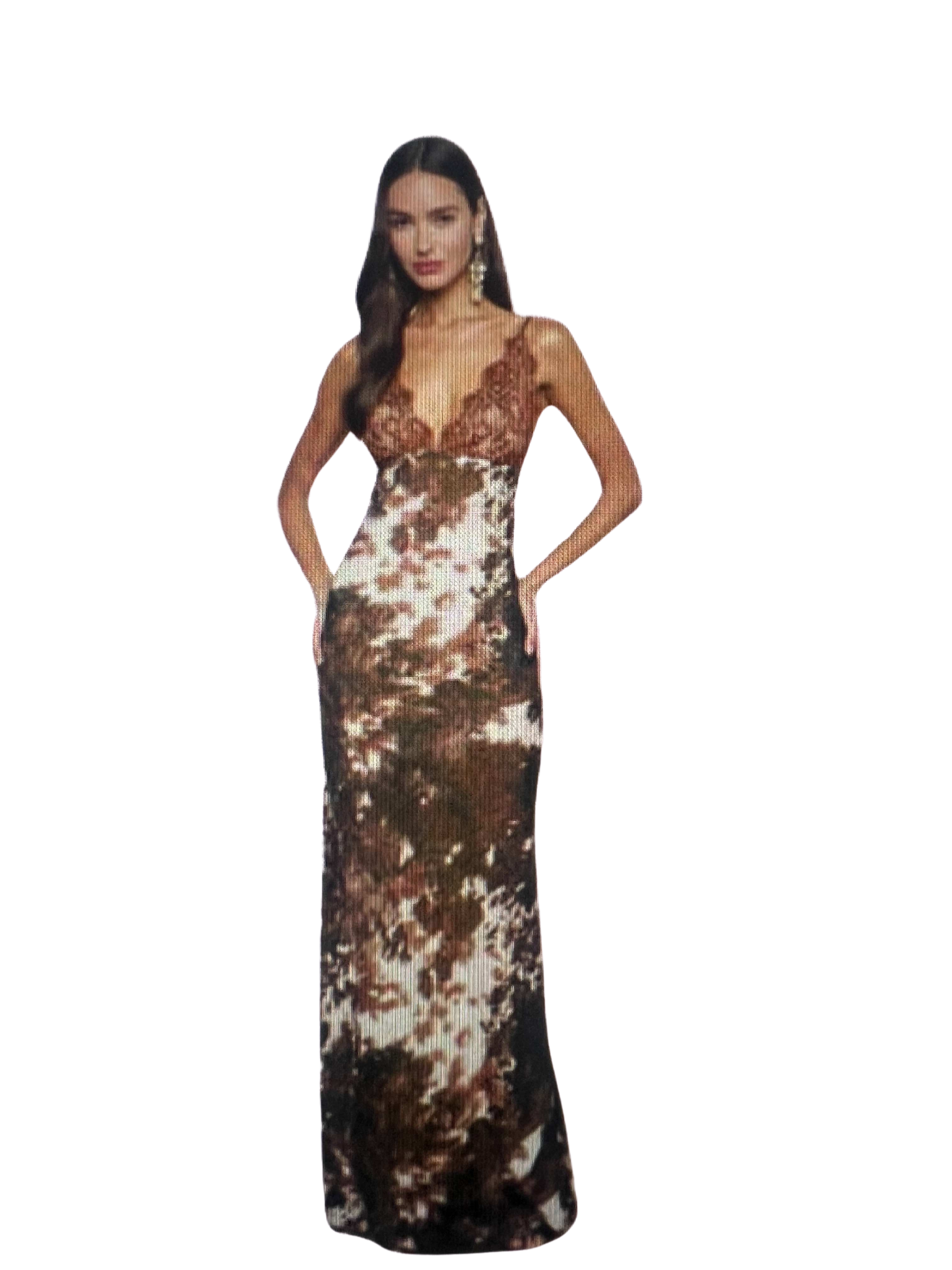 Susanna Silk Lace Dress Multi Cowprint Size 4