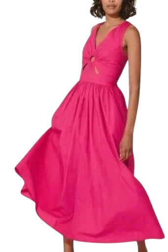 Charaya Ankle Dress | Magenta