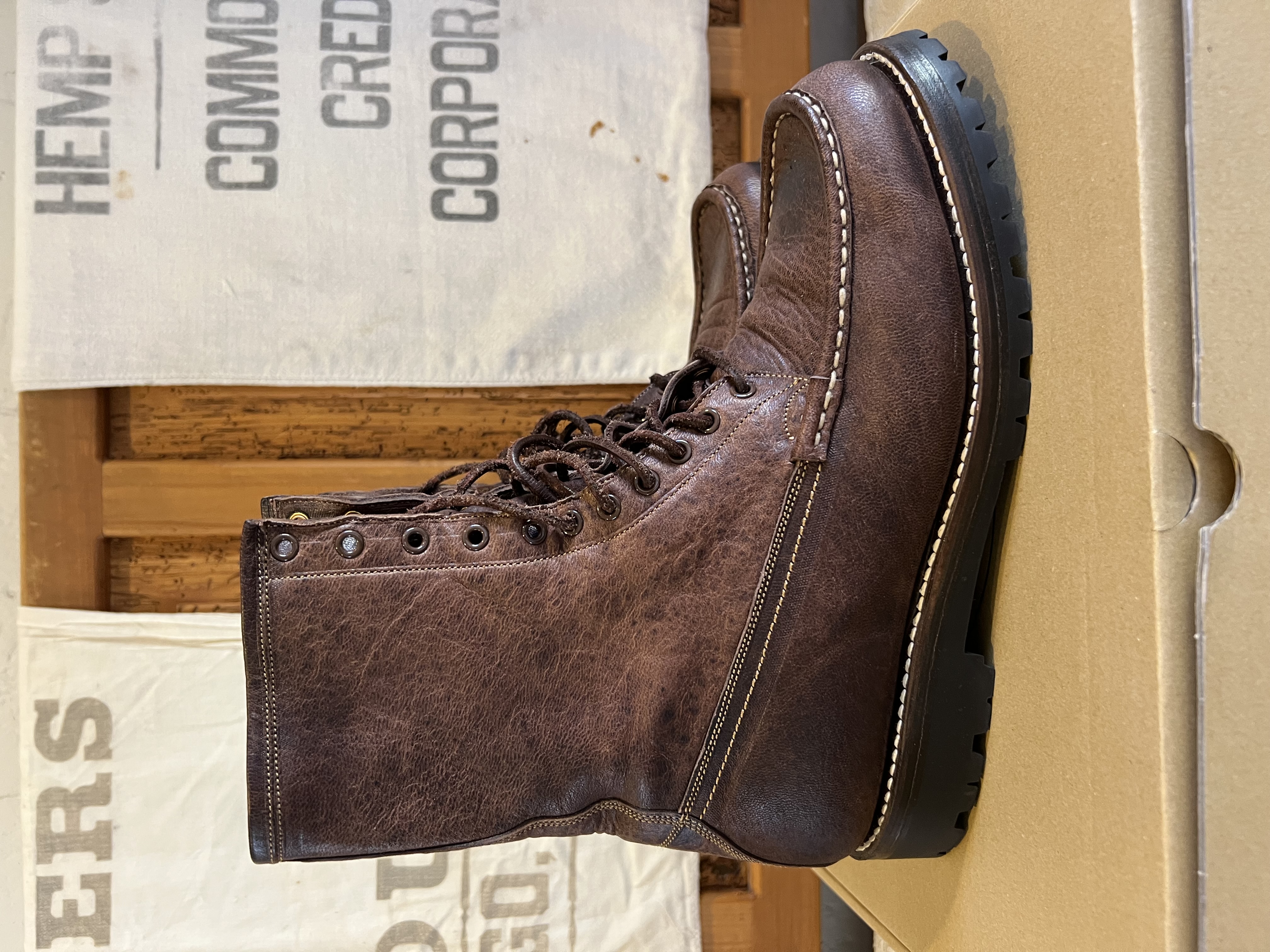 MOHAWK MOCCASIN BOOTS BURNT MOCHA
