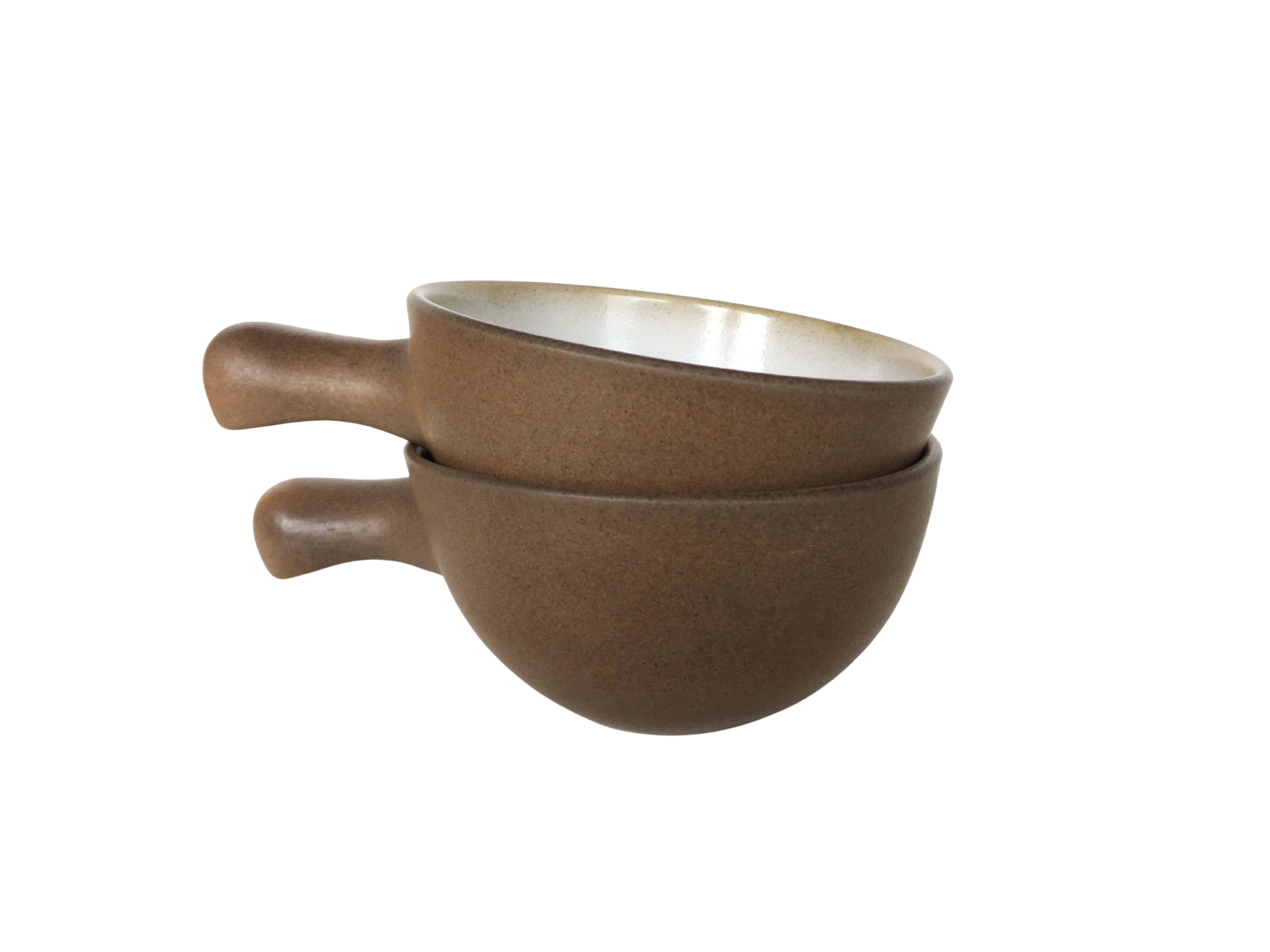 Set of 2 Vintage Handled Coupe Line Trencher Bowls