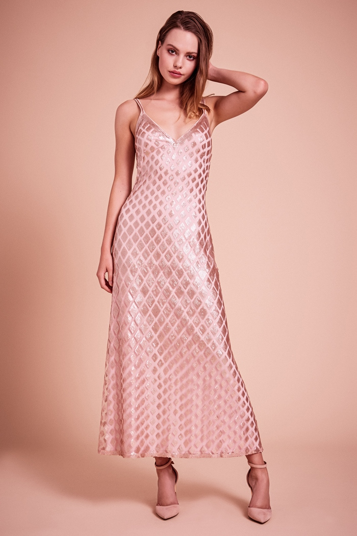 Annabelle Sequin Slip Dress
