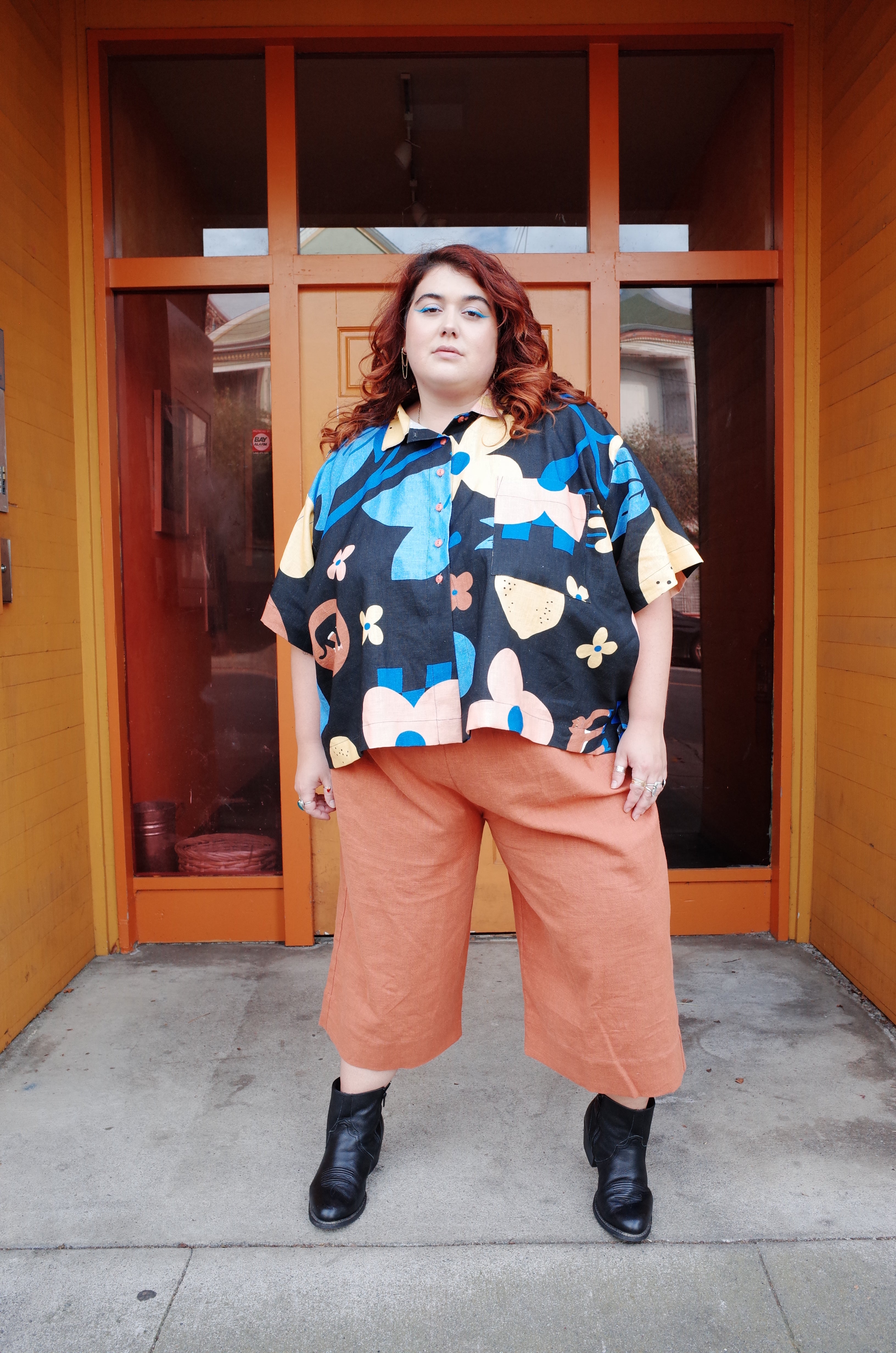 Boxy Collared Top in Sourpuss