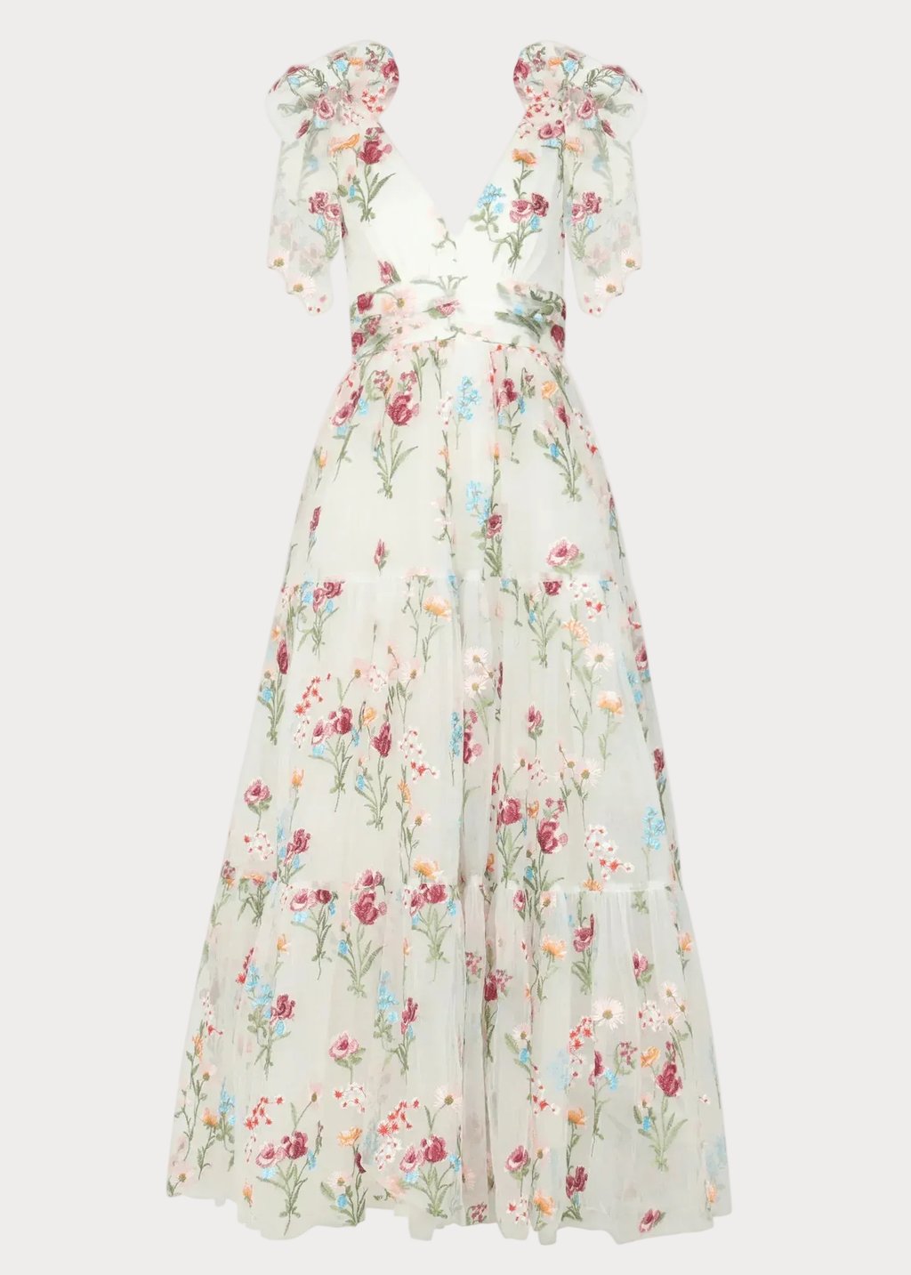 Margaret Floral Embroidered Maxi Wedding Dress