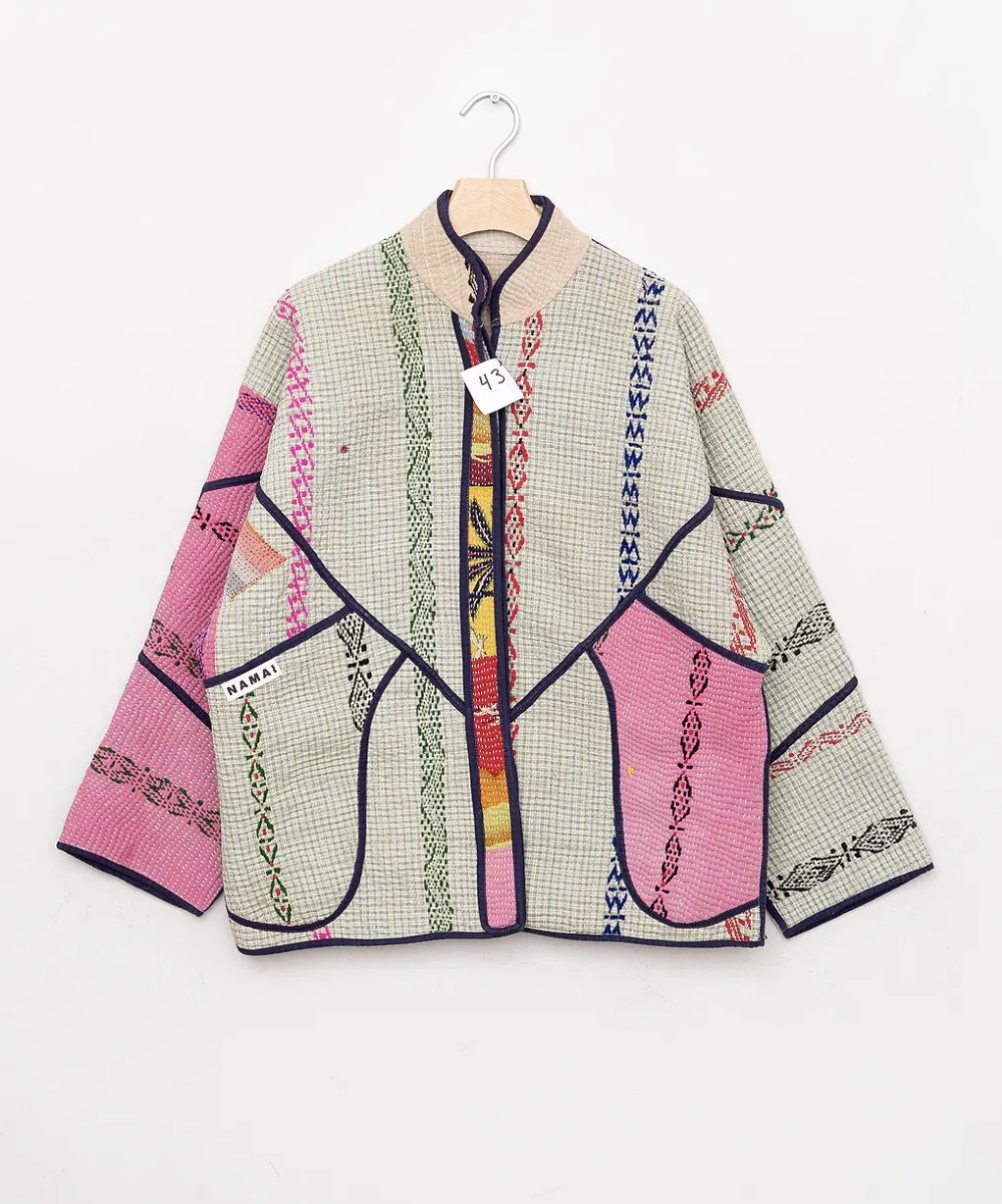 The Ladhiya Quilted Patchwork Kantha Jacket