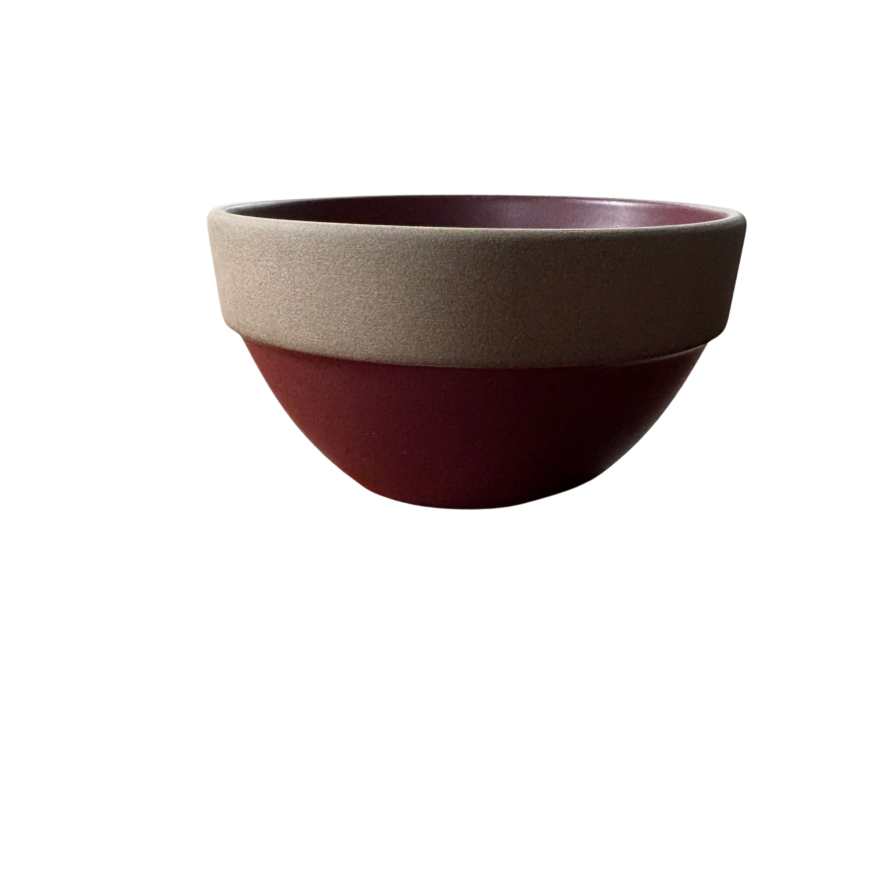 Rim Line Dessert Bowl in Cranberry