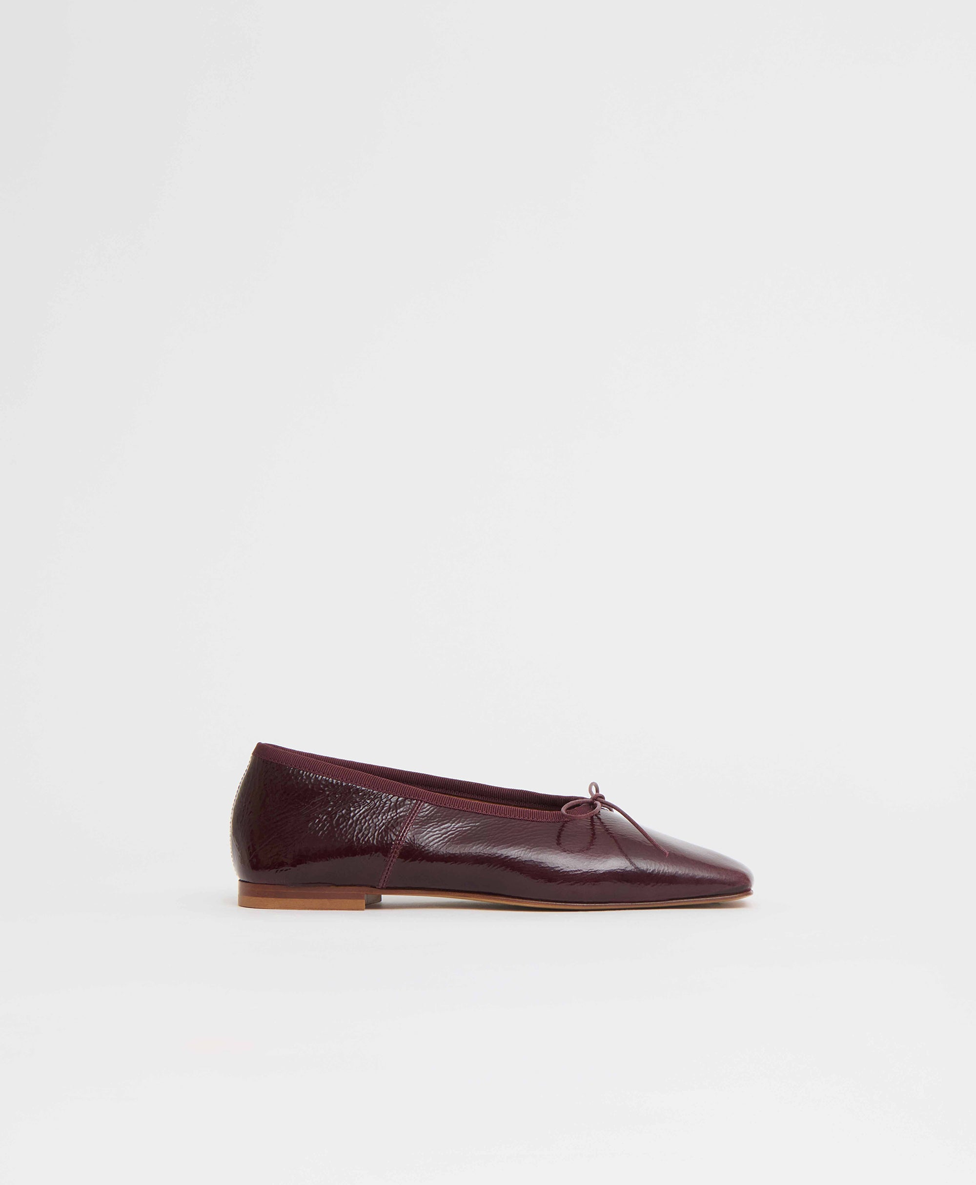 Square Toe Ballerina - Dark Oxblood