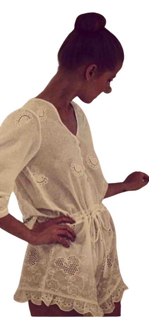 Play suit white