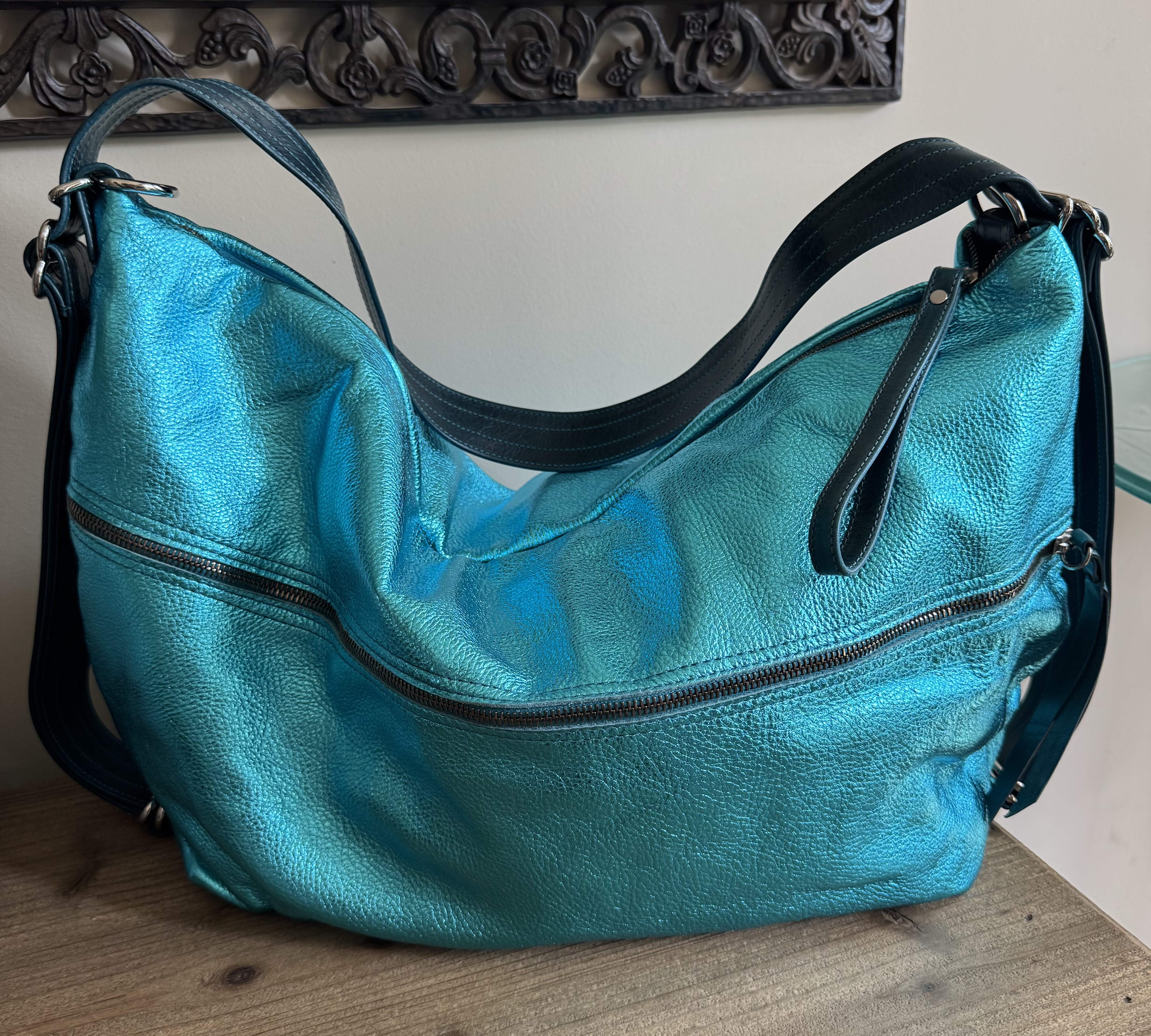 Custom Duffel ~ Teal Shimmer