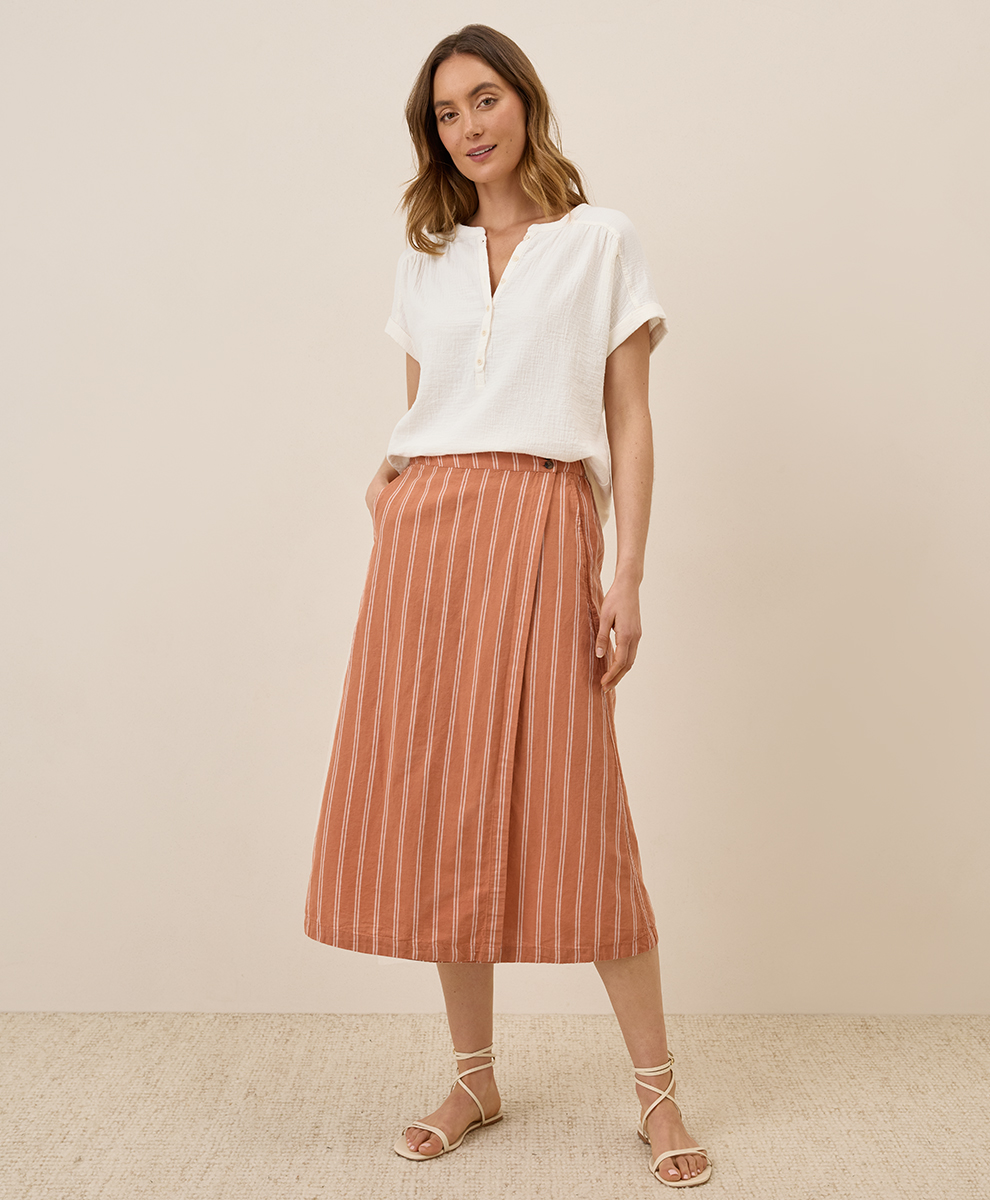 Women's Canopy Linen Blend Wrap Skirt