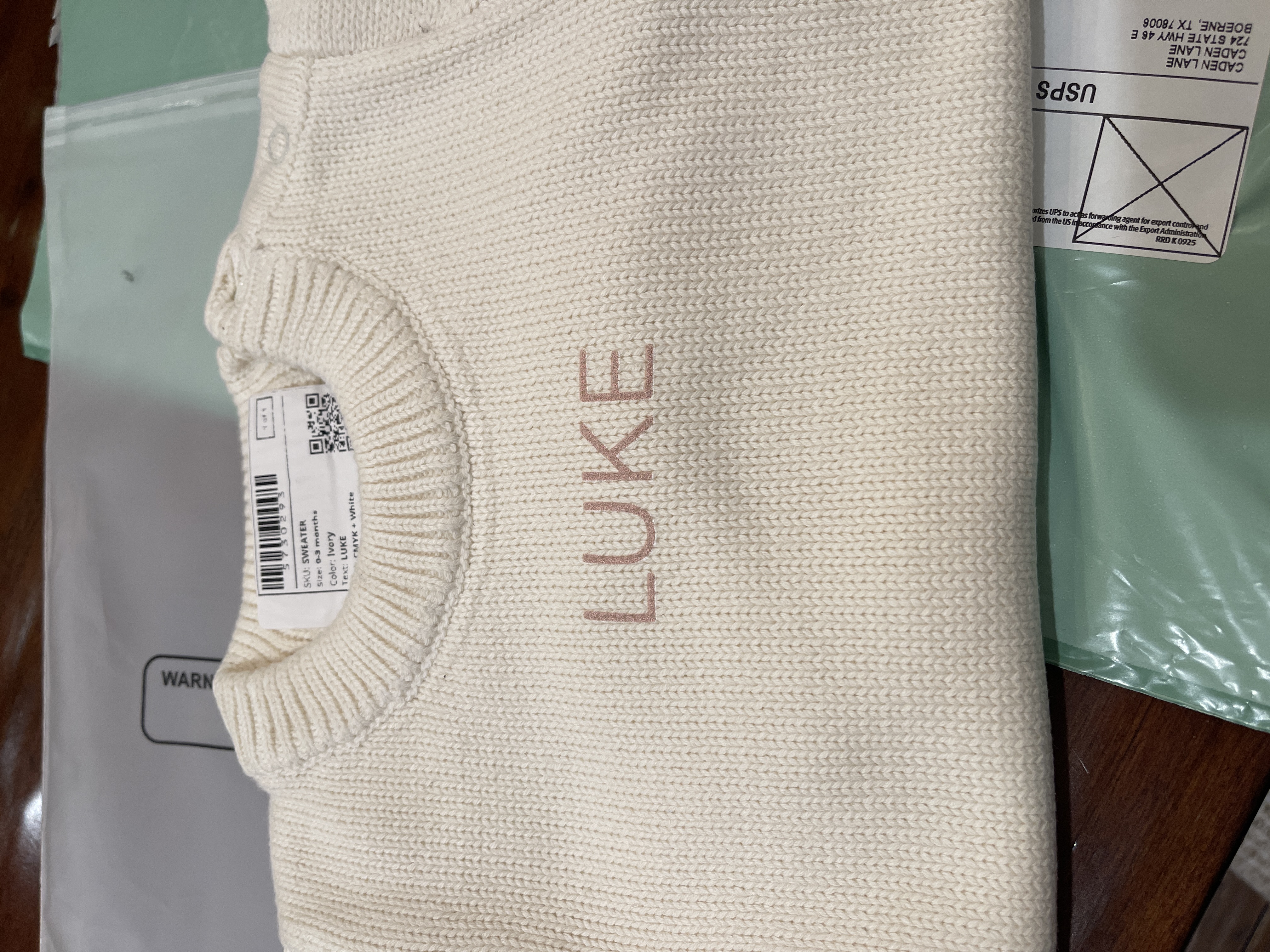 Personalized Printed Knit Sweater Bubble | Solid