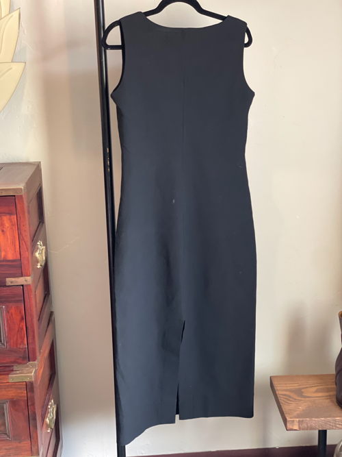 Elise Dress - Black Stretch Cotton / 6 / Tall