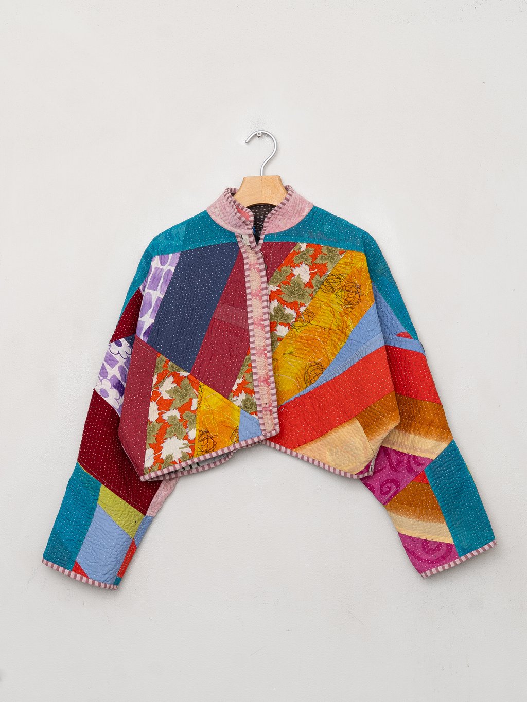 The Kaira Cropped Patchwork Jacket