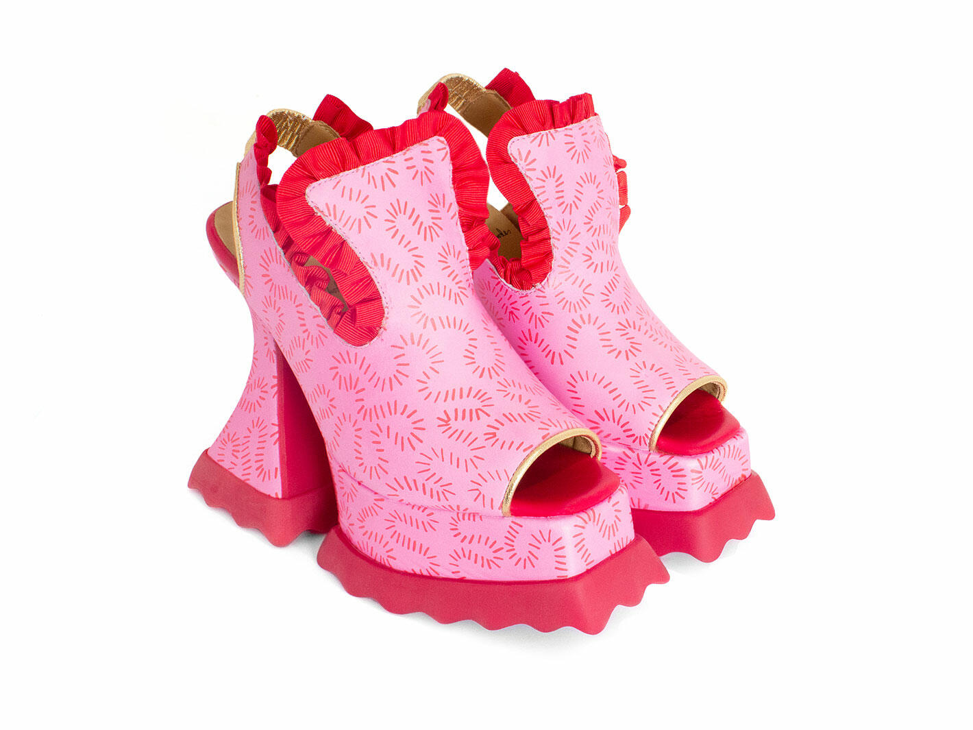 Munster Max Ruffle Lady Miss: Pink/Red Dash