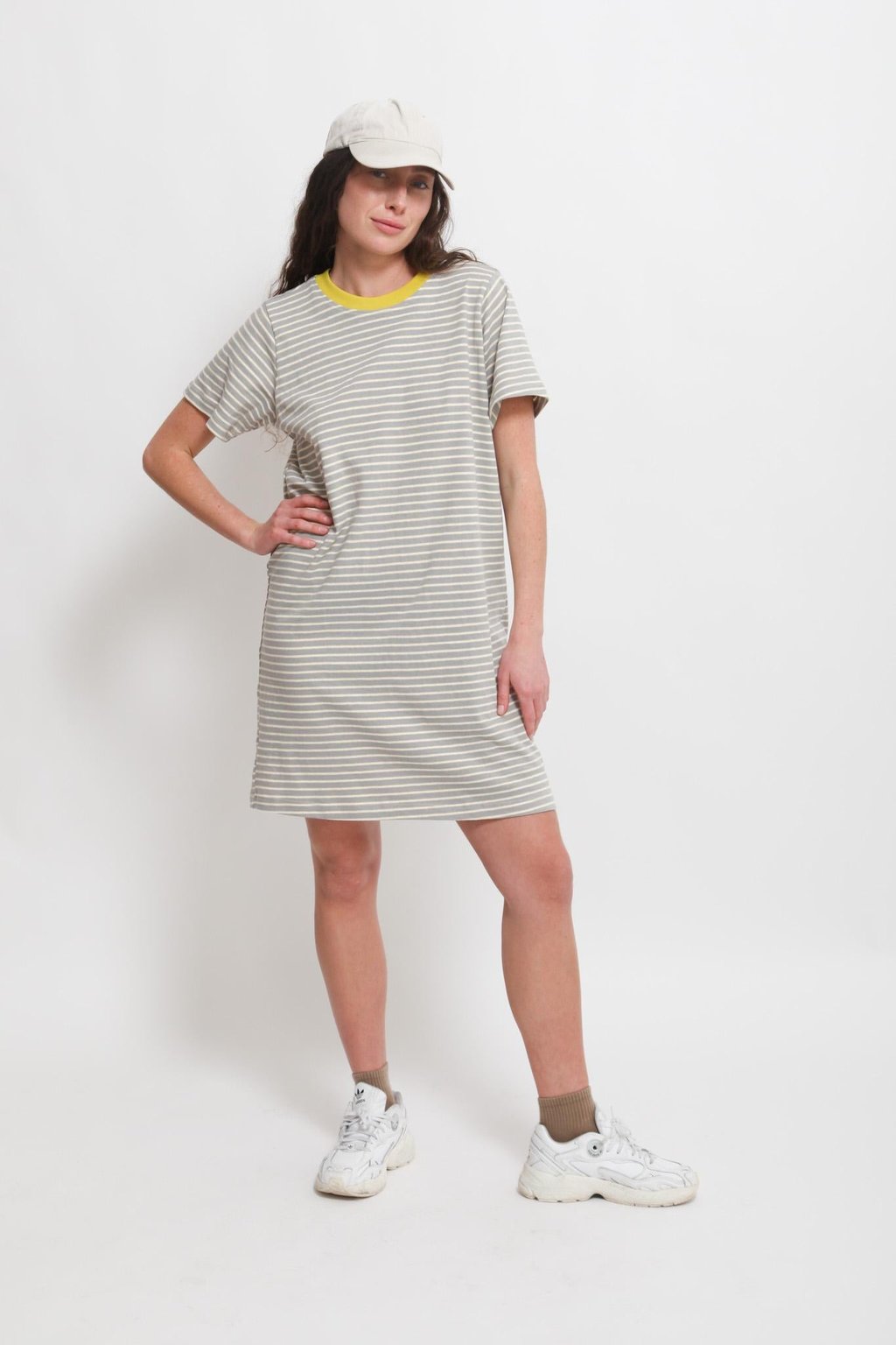 Tigre Dress - Concrete Stripe