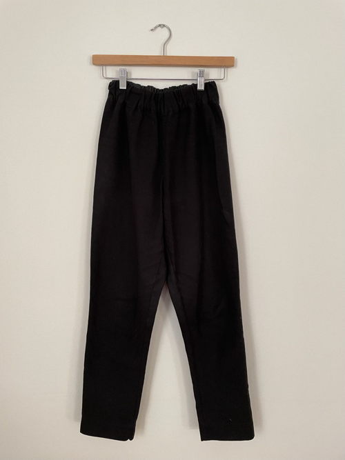 Tilda Pants in Black Cotton Canvas