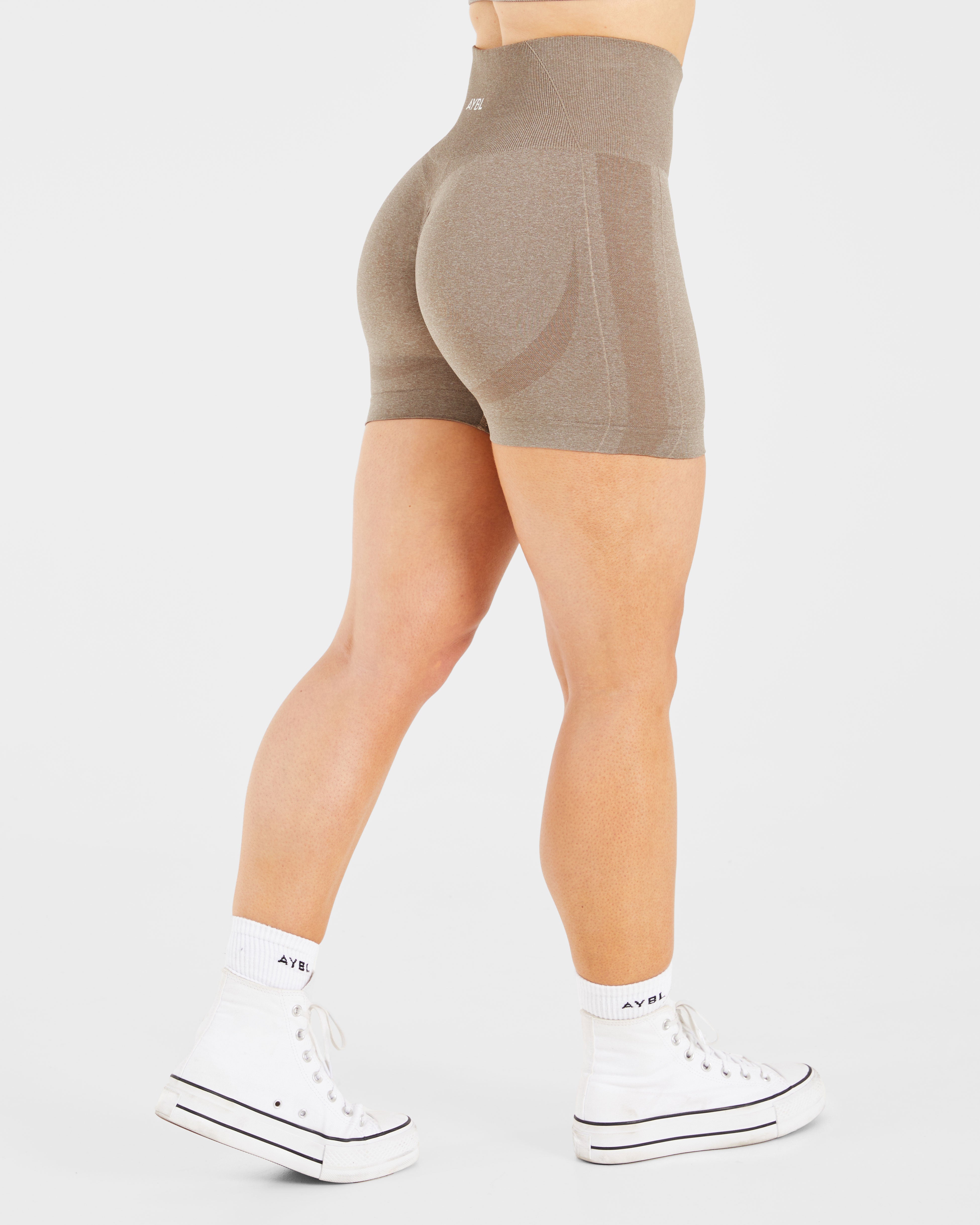 Empower Seamless Shorts - Taupe Marl
