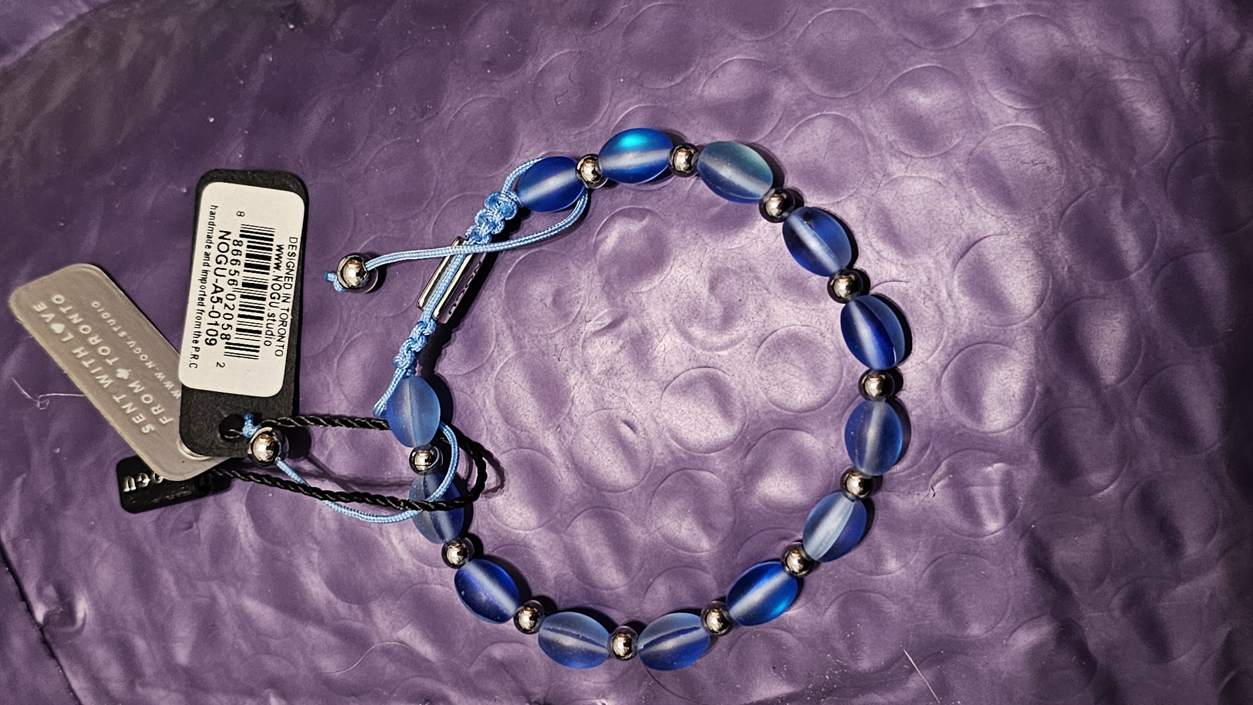 Electric Sapphire | Mermaid Glass Ocean Egg Bracelet