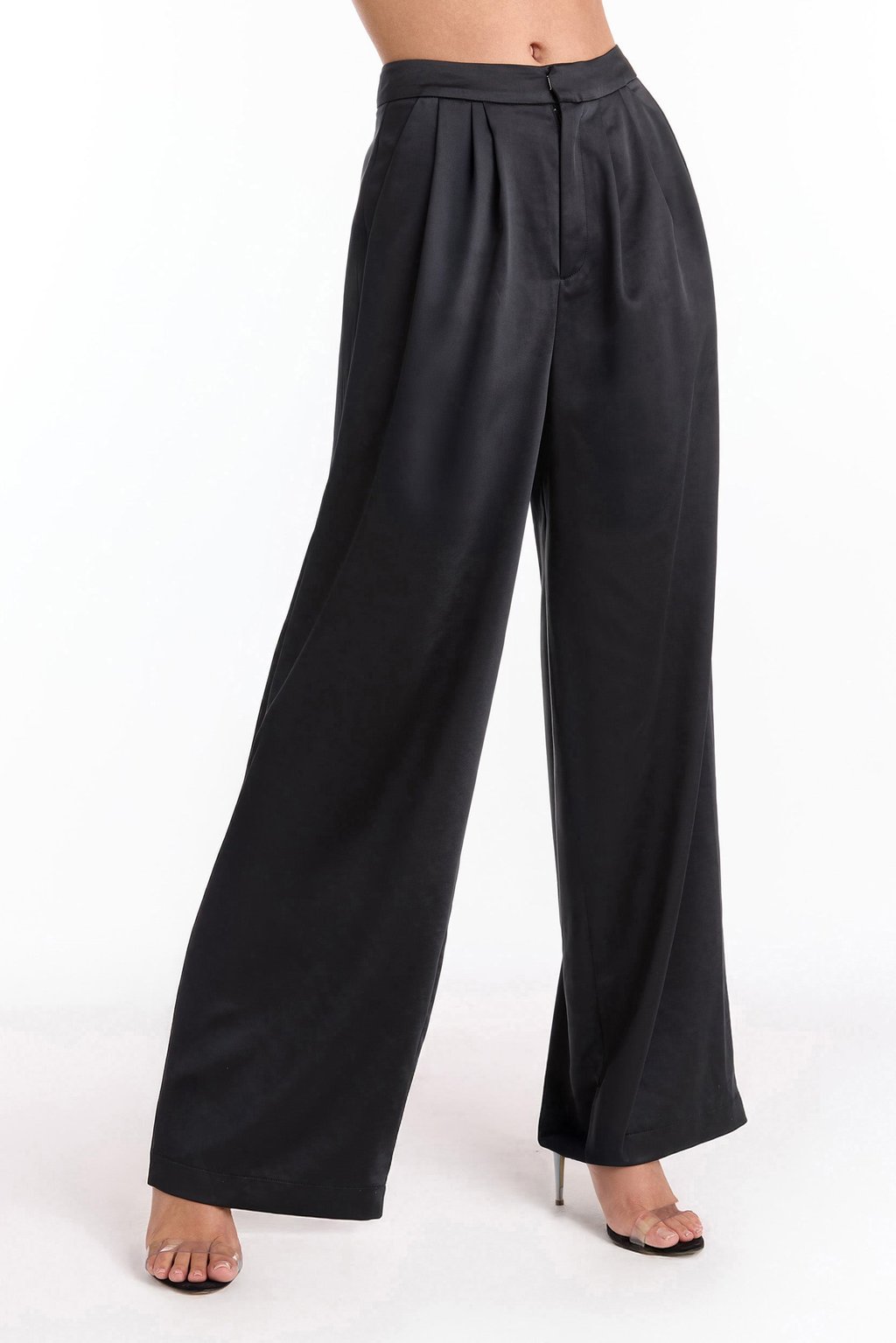 Valentina Satin Pant - Black