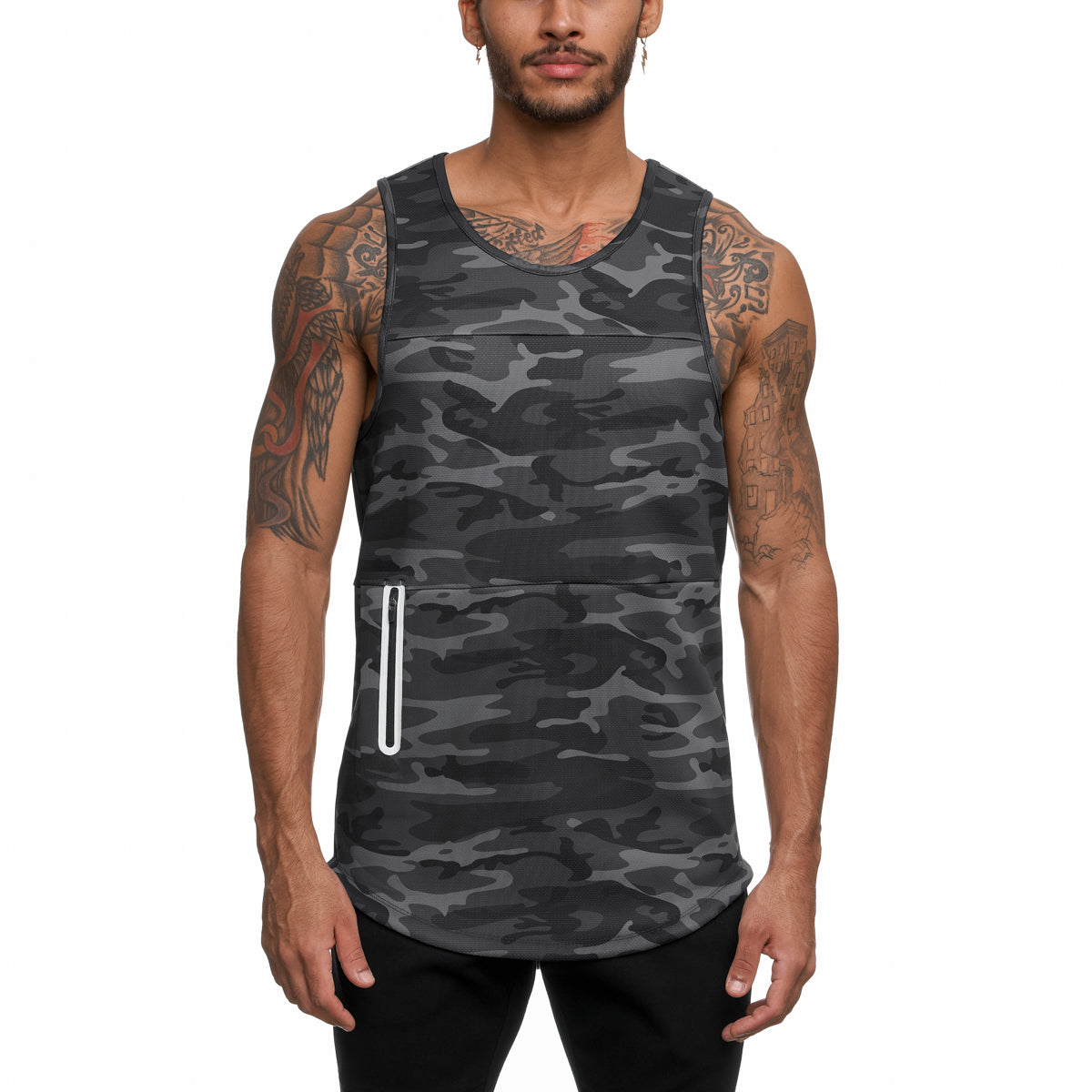 0136. SilverPlus® Mesh Utility Tank - Black Camo