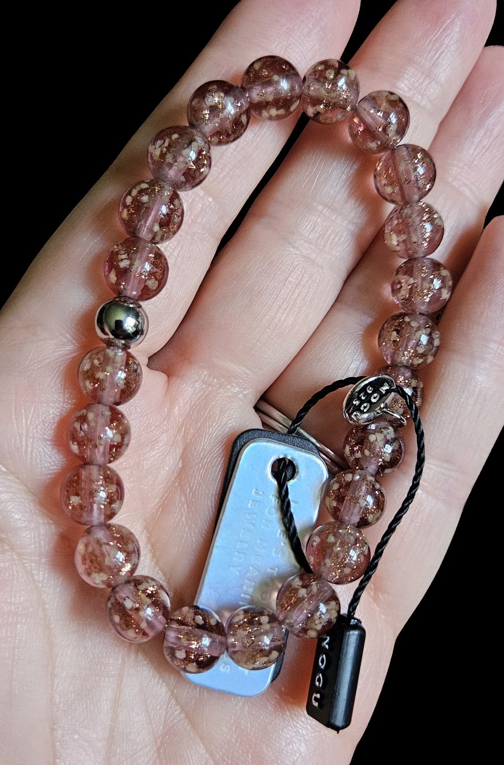 Chocolate | .925 Sterling Silver | Firefly Glass Bracelet
