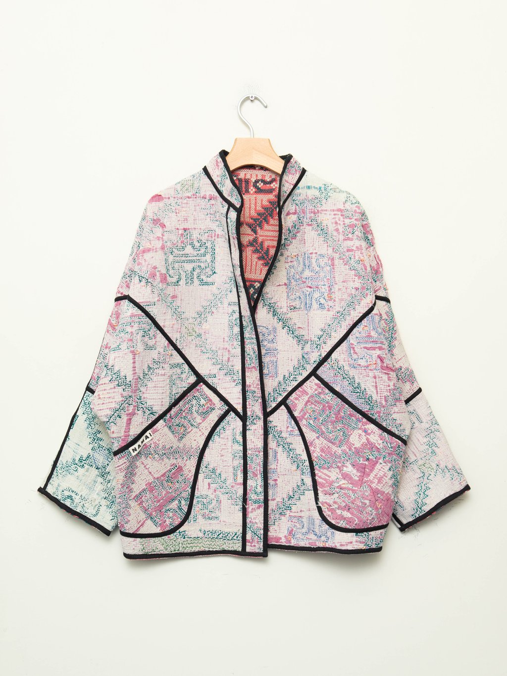 The Ishani Vintage Cross-Stitch Quilted Jacket